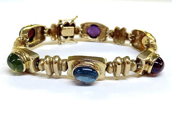 14Kt Gemstone Bracelet (1 of 2)