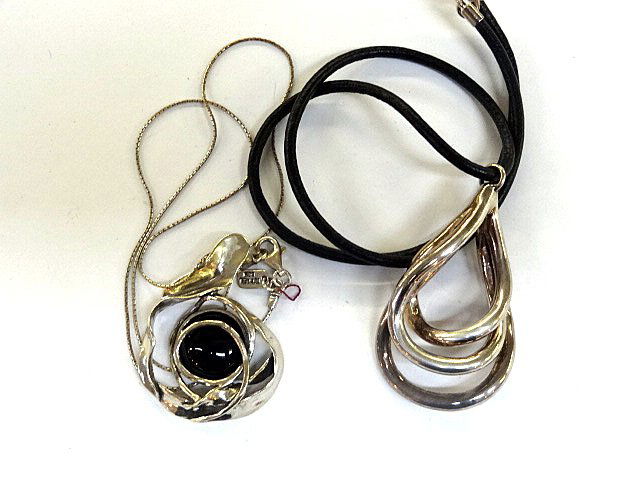 Two Sterling Silver Israel Necklaces (1 of 1)