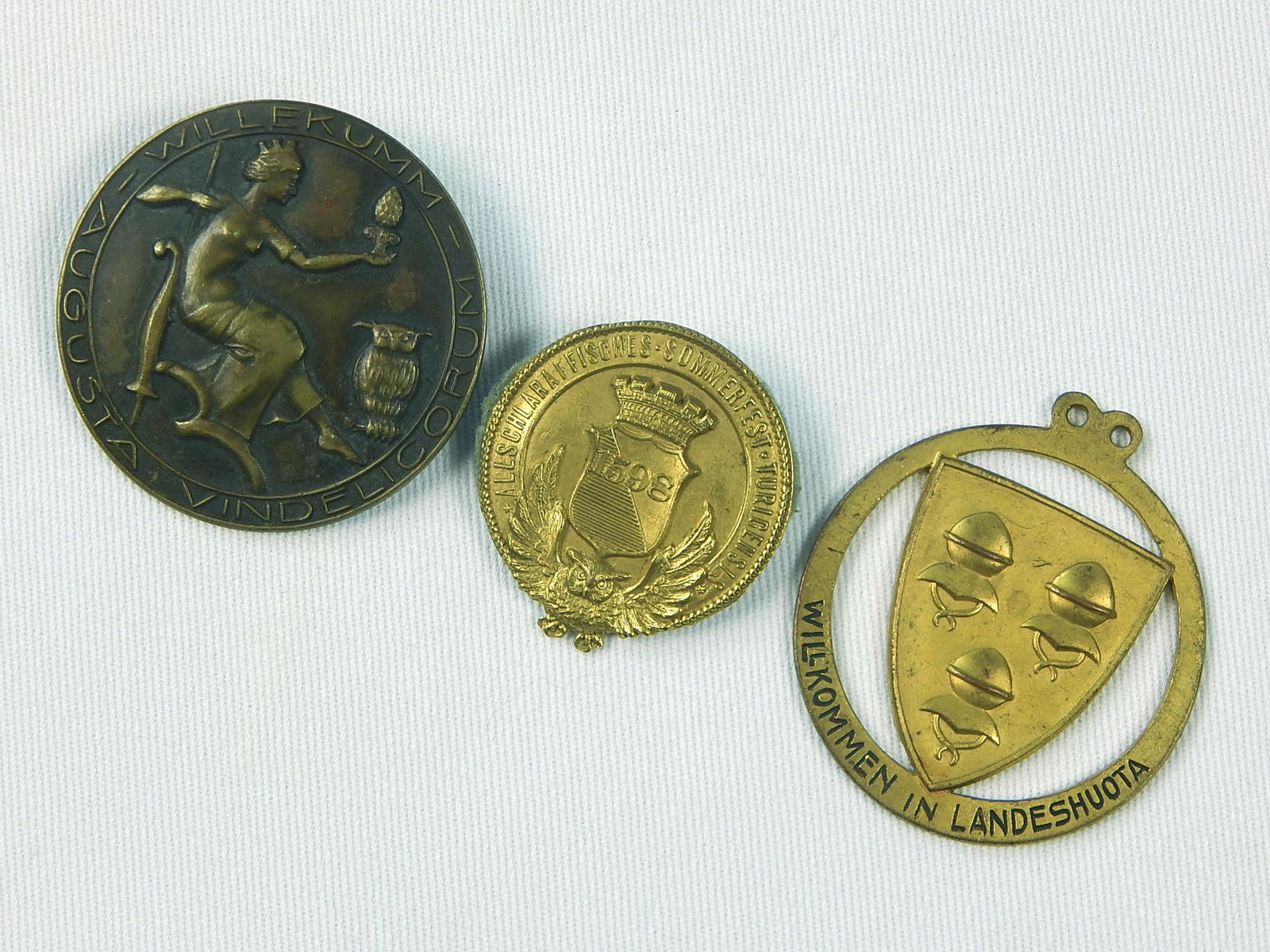 Set of 3 WW1 WW2 Germany German Nazi Badge Pin Medal: Set of 3 WW1 - WW2 - post War German Nazi Badges