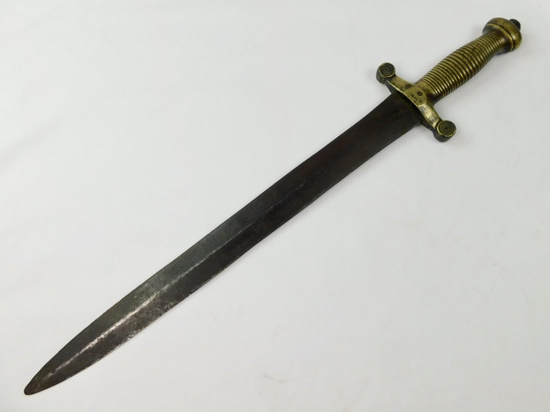 Imperial Russian Russia Antique 19C Artillery Short Sword: Original Imperial Russian Antique 19 Century Artillery Sword. No scabbard. The blade has some movement. 24" total length. The blade is 18 1/8".