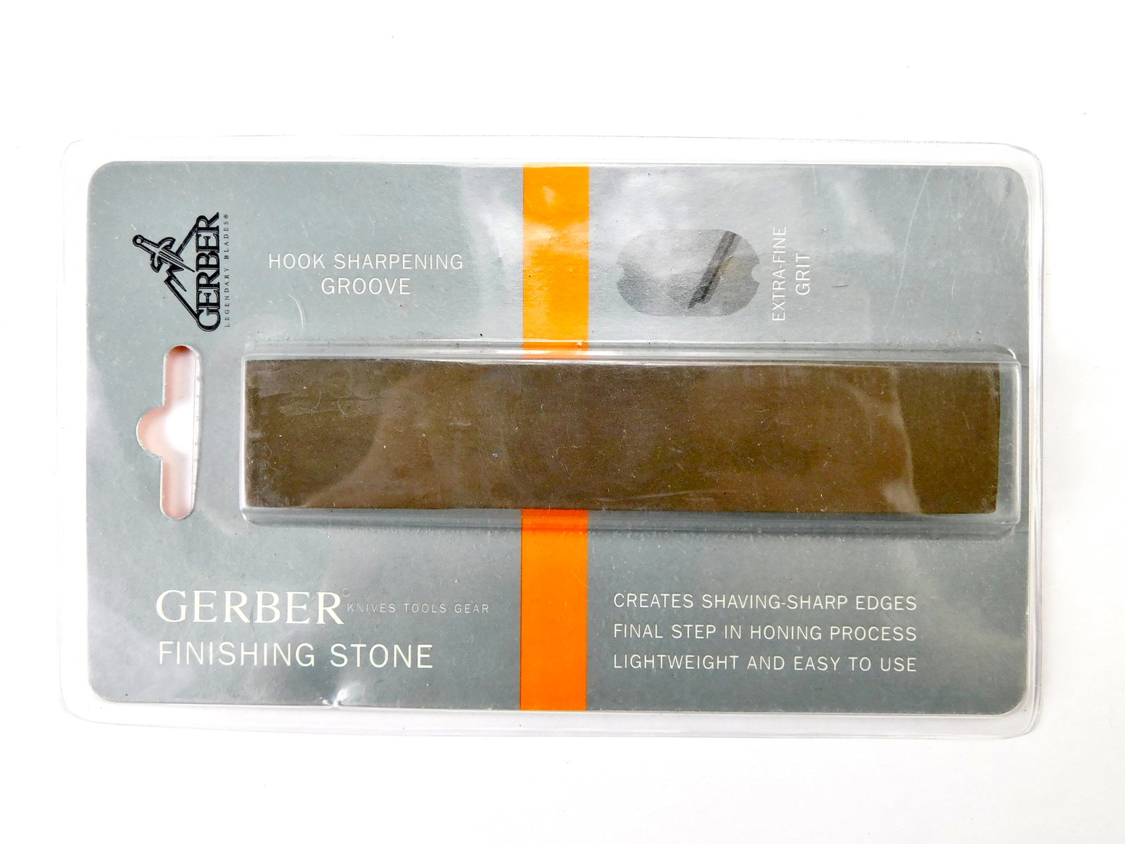 Gerber Finishing Stone Hook Sharpening Groove Extra Fine Grit Knife Sharpener: Gerber Finishing Stone Hook Sharpening Groove Extra Fine Grit Knife Sharpener. New old stock.