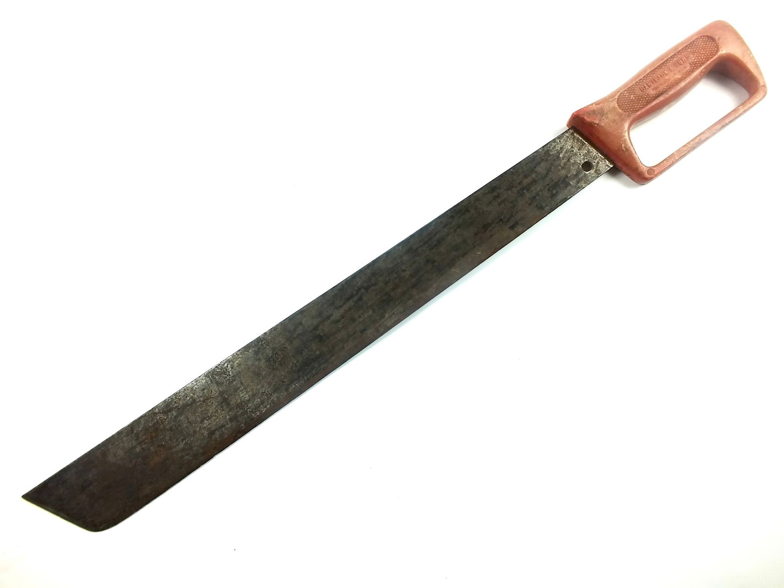 US Vietnam Era Barteaux Machete Sword: US Vietnam Era Barteaux & Sons Machete Sword is 70.5 cm (27 3/4") total length, blade is 55.2 (21 3/4"). Condition pictured.