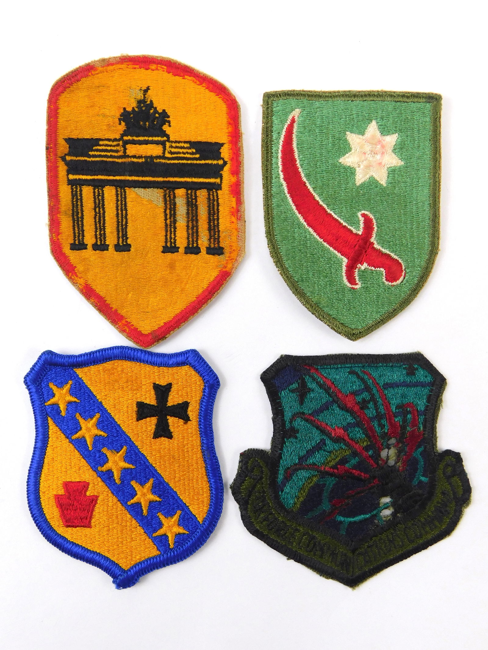 Set 4 Islamic European Embroidered Patch Military Army: Set of 4 Military Islamic / European Embroidered Patches