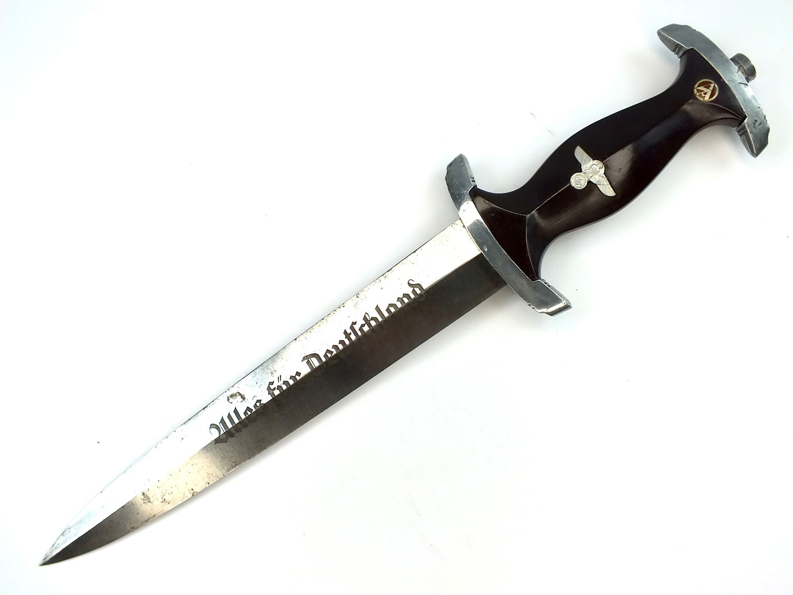 Vintage German Germany Dagger Fighting Knife: Vintage German Dagger. No scabbard. Solid. 13 5/8 long with 8 3/4" blade.