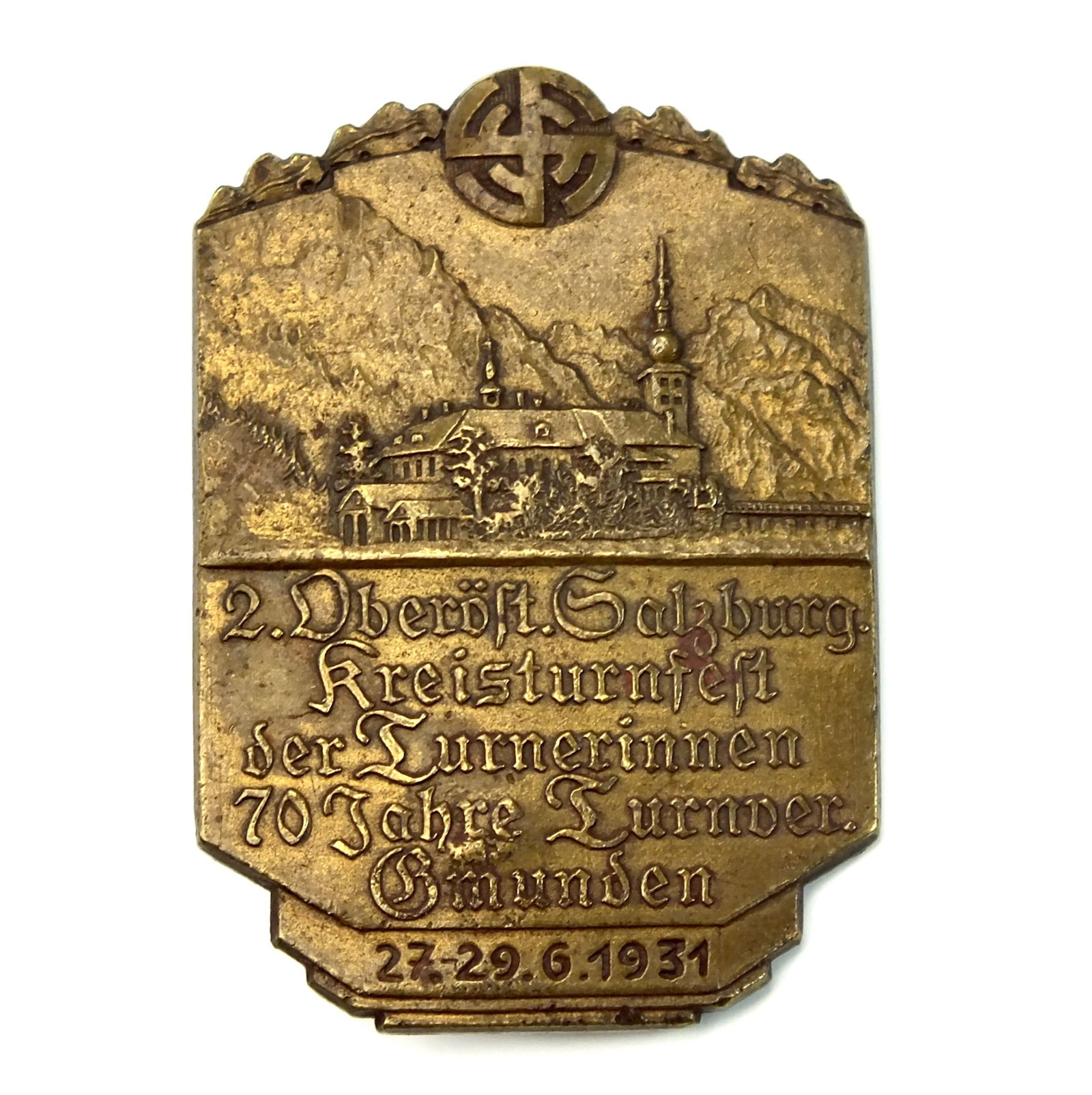 German Germany pre WW2 Nazi Pin Badge Order Medal: German 1931 Badge. Size: 1 1/2" X 1 1/16".