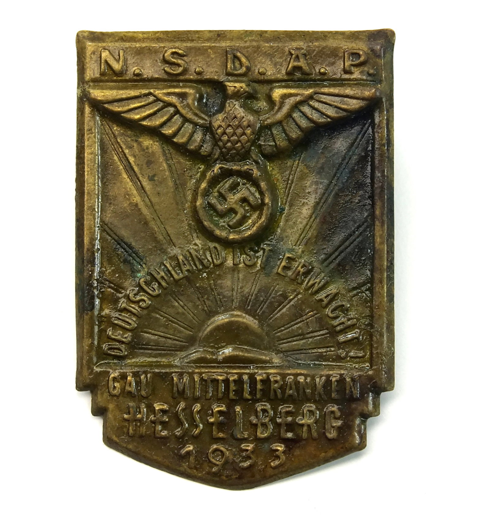 German Germany Nazi pre WW2 Pin Badge Order Medal: German 1933 Badge. Size: 1 3/4" X 1 1/4".