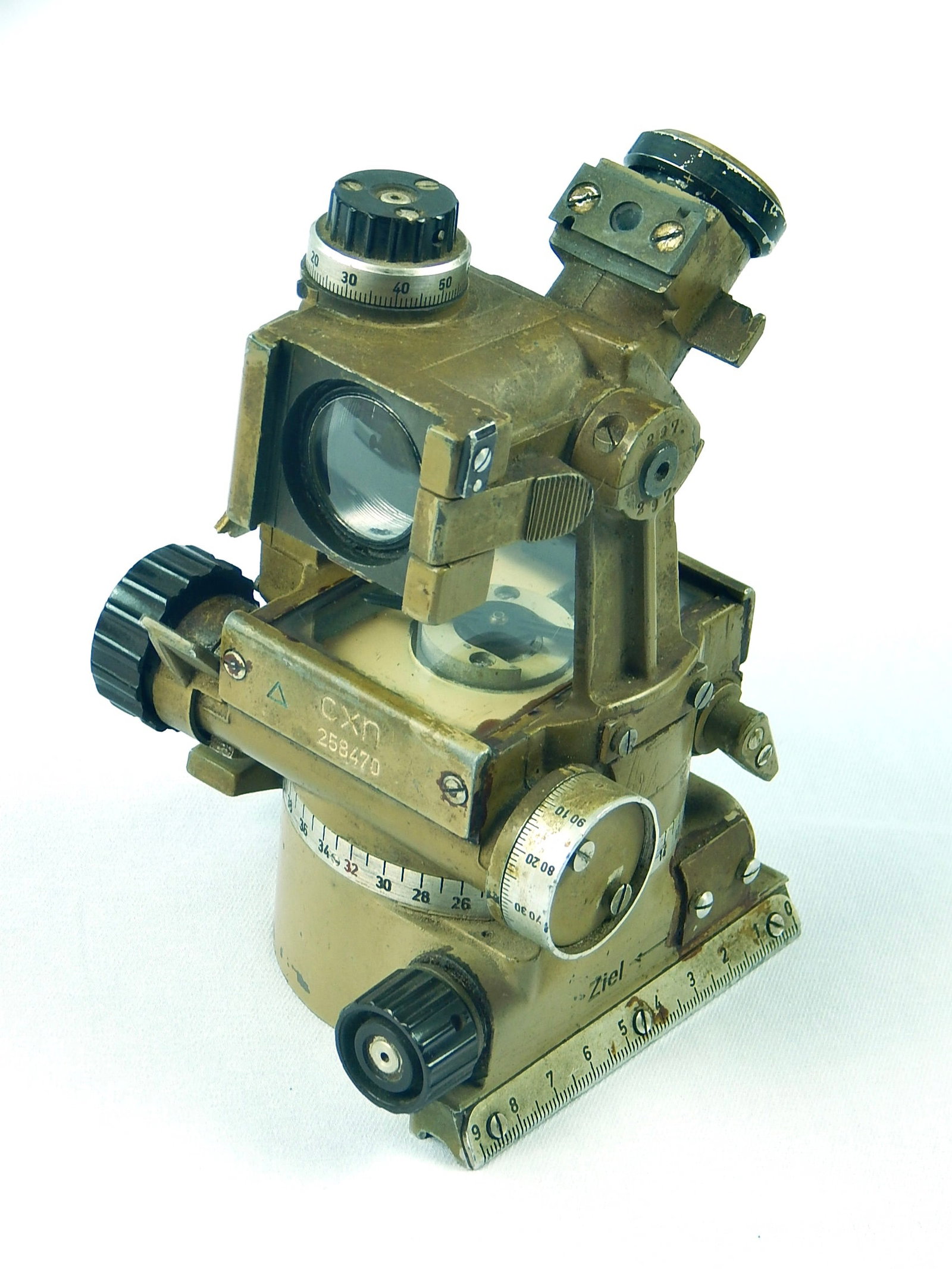 Germany German WW2 Navy Kriegsmarine Cannon Sight: German WW2 Navy Cannon Sight. Mechanics work. Optics are dusty and foggy, with interior scale. Sorry, no international shipping for this item.