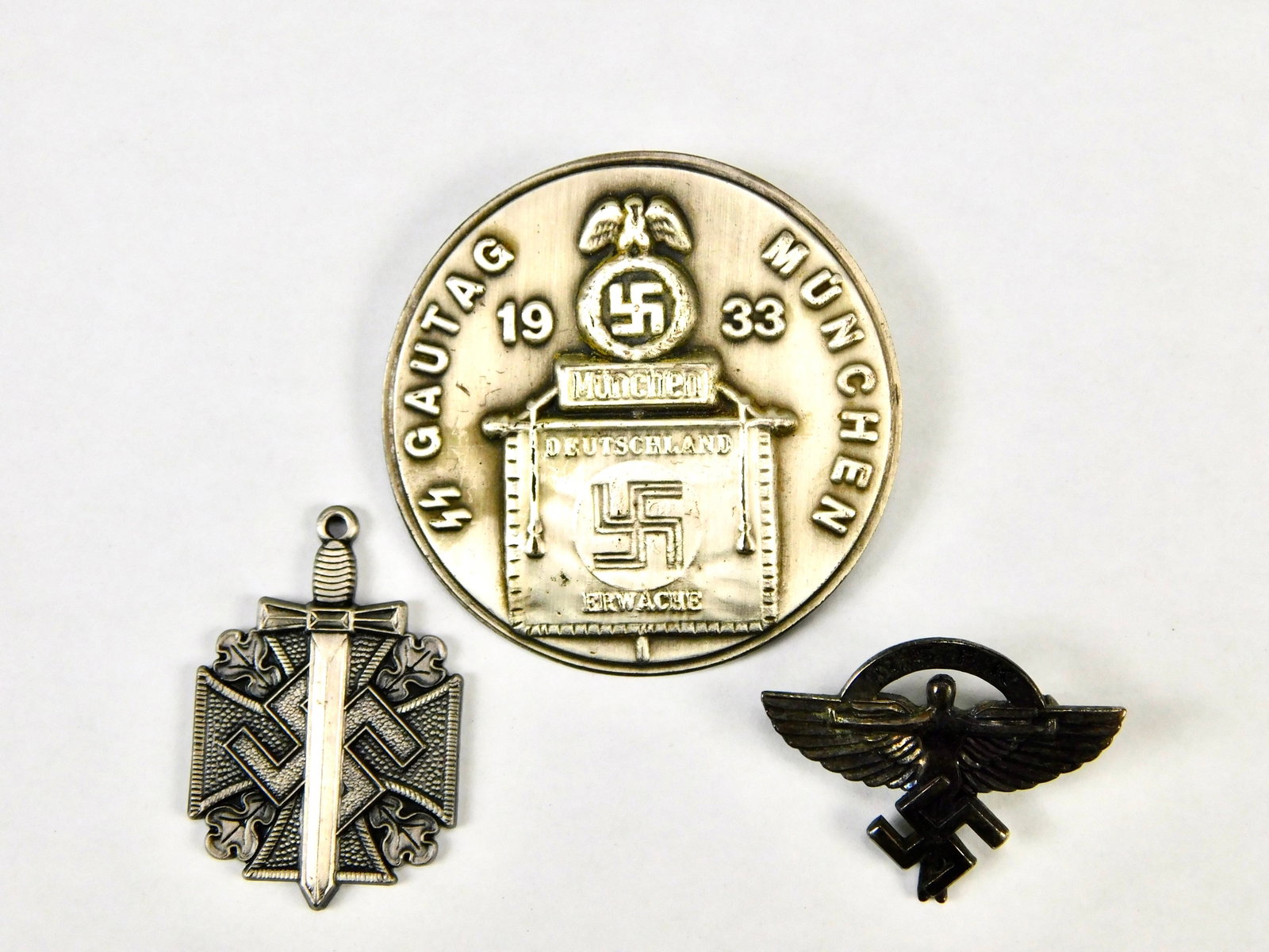 German Germany WW2 Set of 3 Badge Pin: German WW2 Set of 3 Badges