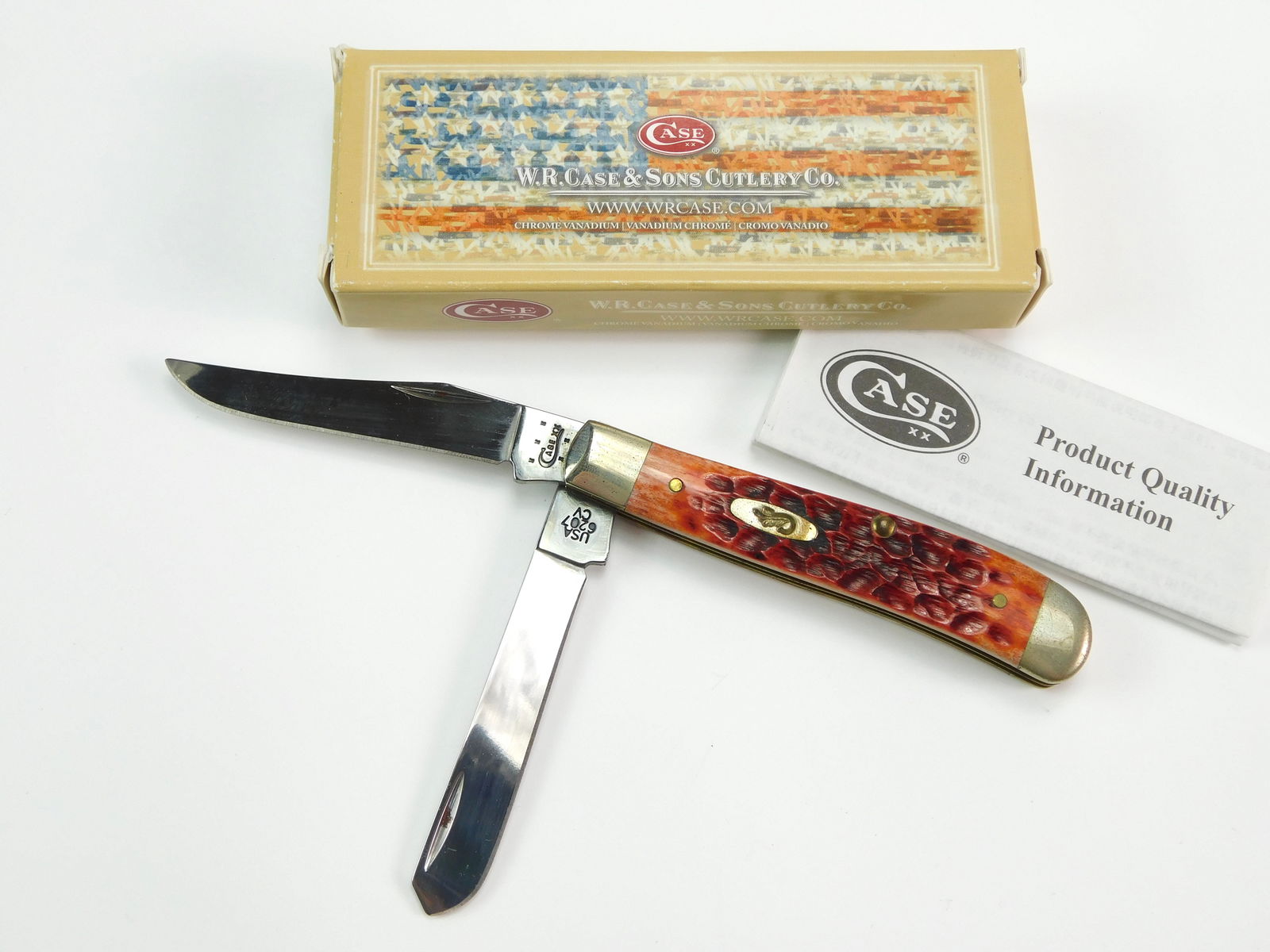 2015 Case XX Tested 6207 CV Mini Trapper Folding Knife: US 2015 Case XX Tested 6207 CV Mini Trapper Chestnut Folding Pocket Knife with Box. New old stock. Measurements are pictured.