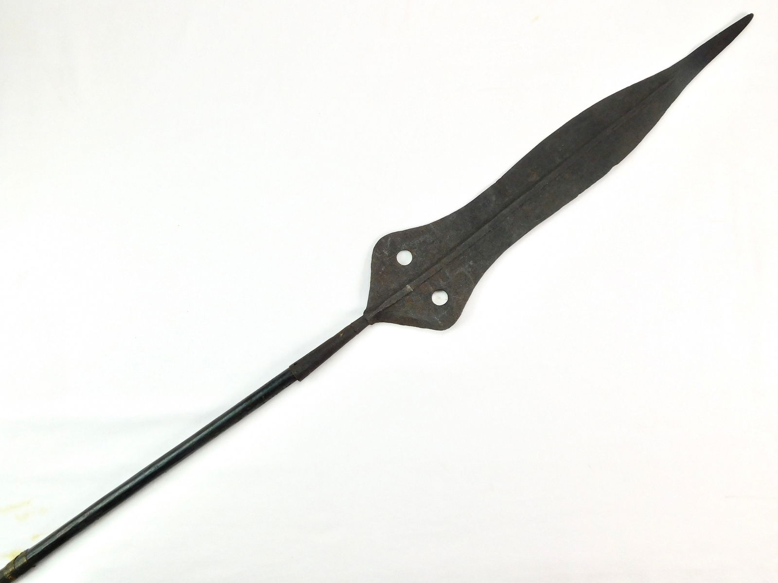 Huge Antique Old African Africa Spear: Huge Antique African Spear. 55 1/2" long.