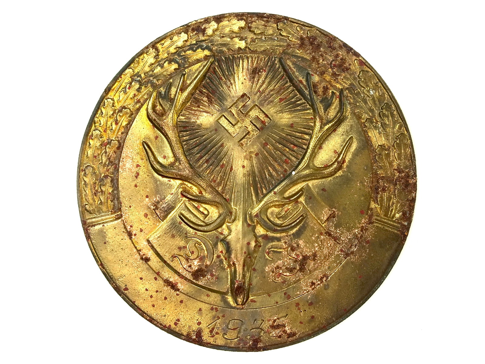 German Germany WW2 Hunting Association Table Medal: German WW2 Hunting Association Table Medal