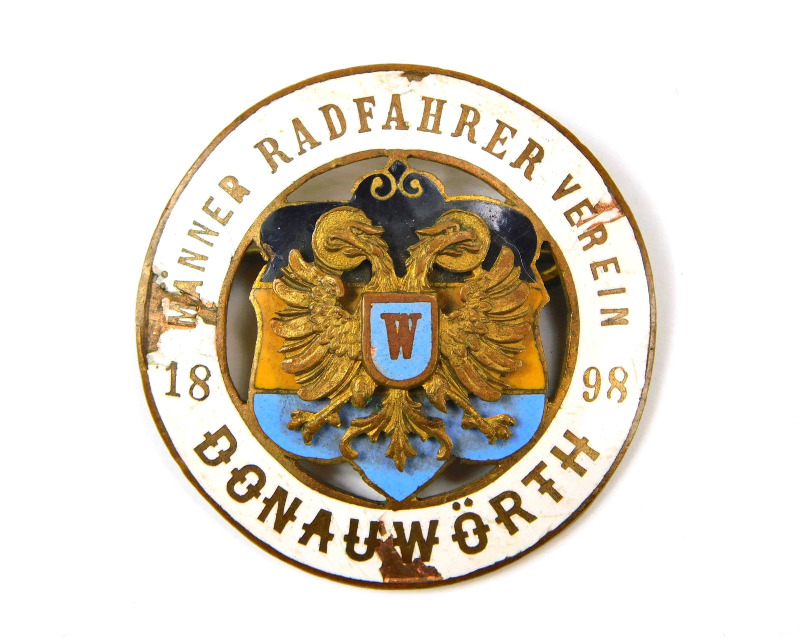 WW1 Antique German Germany Austrian Austria Enameled Pin Badge: Antique German or Austrian WW1 Enameled Pin