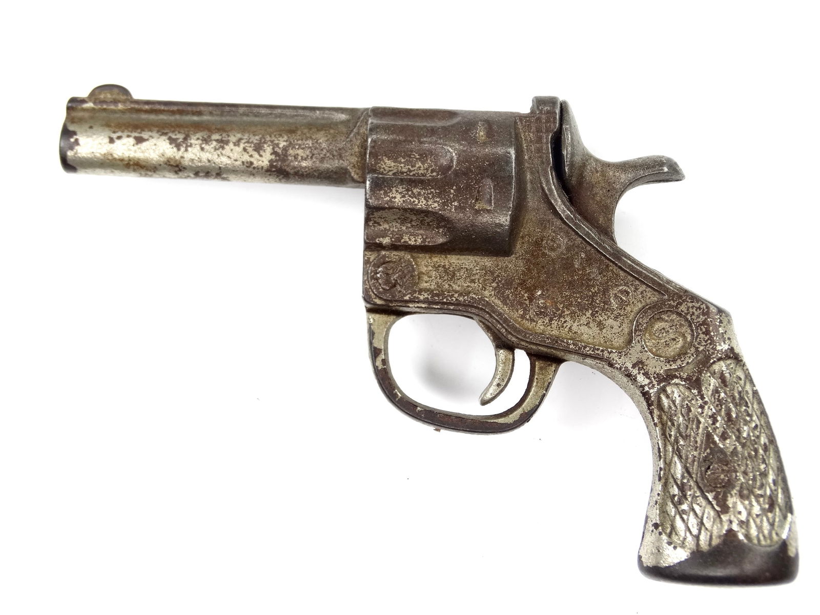 Vintage US SW Toy Cap Gun Pistol Single Action Revolver Western Cowboy: Vintage US SW Toy Cap GunIt's not my area of expertise but I think everything works correctly. No international shipping.