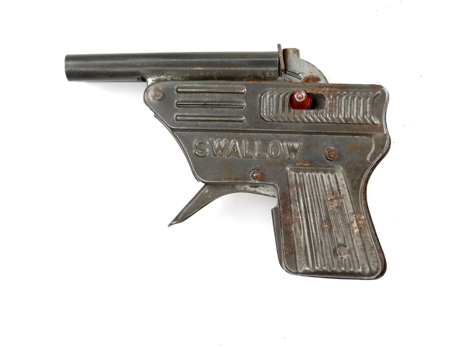 Vintage 1950's Japan Japanese Swallow Double Barrel Toy Cap Gun Pistol Revolver: Vintage Double Barrel Swallow Toy Cap GunIt's not my area of expertise but I think everything works correctly. No international shipping.