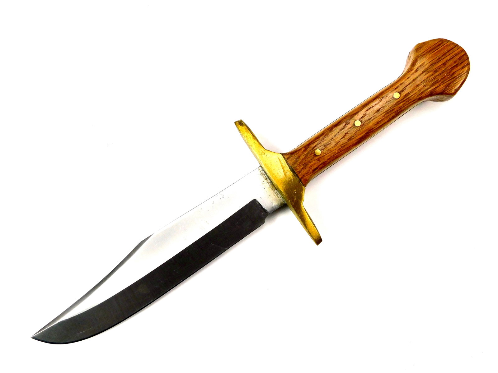 Vintage US Custom Made Handmade Hunting Fighting Knife: Vintage US Custom Handmade Hunting Fighting Knife. No sheath. The knife is solid, with no loose parts. Size: 10 1/2" total length, the blade is 6".