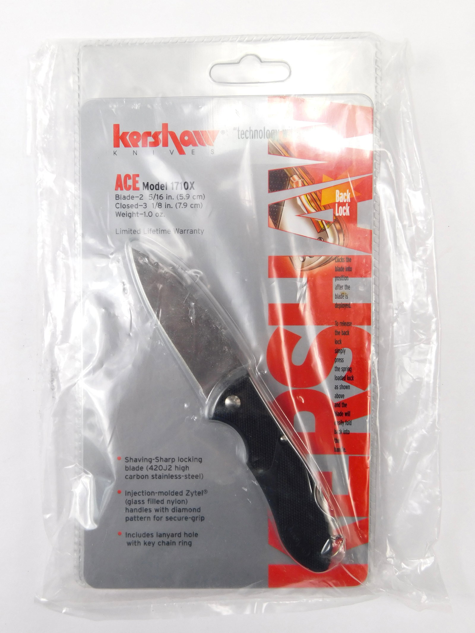 Kershaw Ace Model 1710X Folding Pocket Knife: Kershaw Ace Model 1710X Folding Pocket Knife. New old stock.