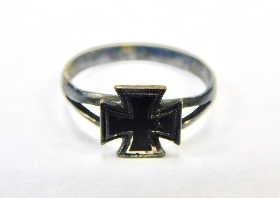 German Germany Antique WW1 Patriotic Ring Jewelry Iron Cross: German WW1 Patriotic Ring