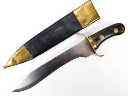 Swedish Sweden WW2 Model 1848 Military Bowie Fighting Knife Not Sword w/ Scabbard: Swedish WW2 Model 1848 Military Fighting Knife with Scabbard. Similar to the same period short swords. Solid, no loose parts. 16" total length. The blade is 11 1/2".