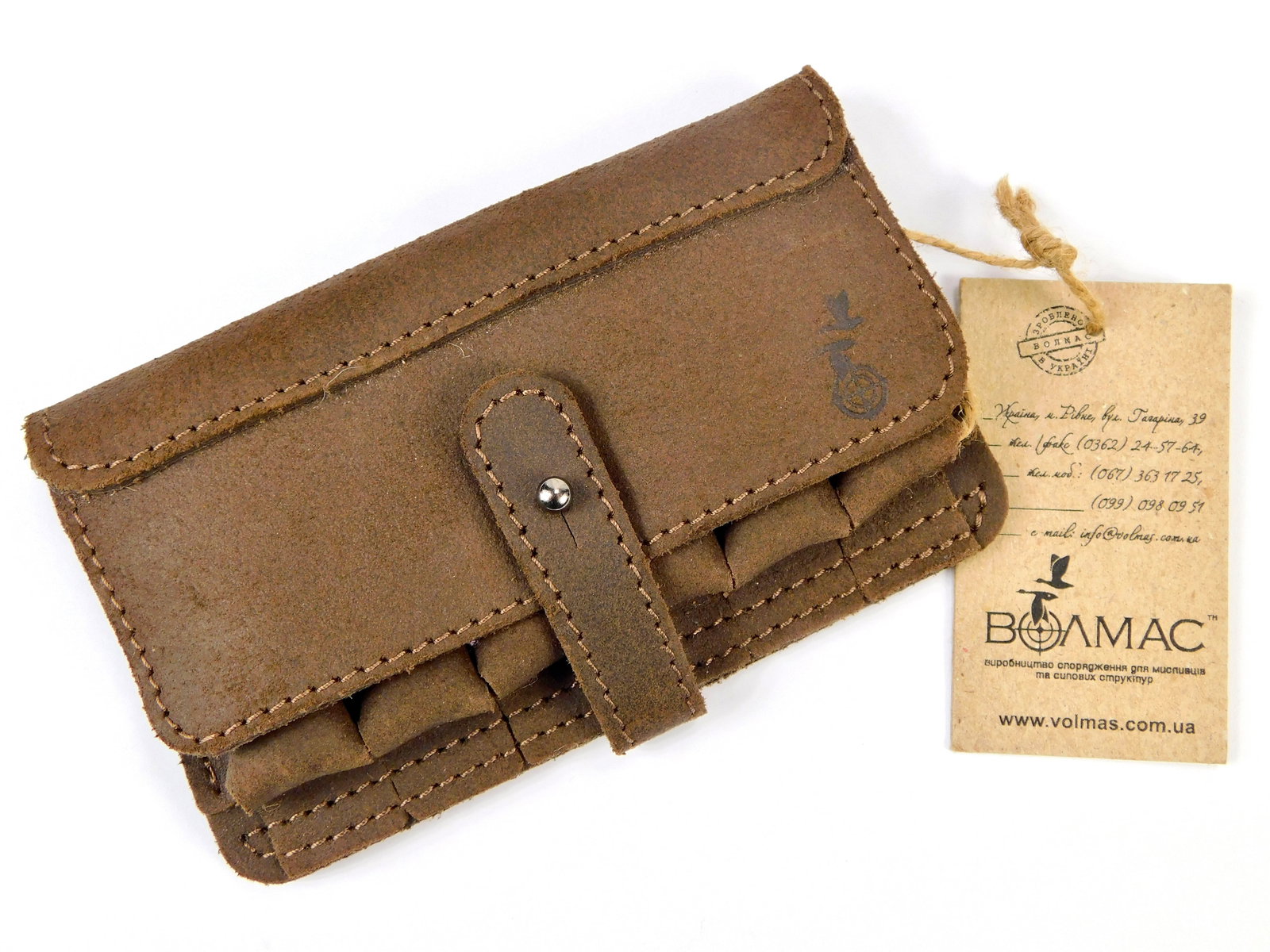 Brown Suede Leather Belt Ammo pouch for Shotgun 16/12 GA New: Brown Suede Leather Belt Ammo pouch for Shotgun 16/12 GA. New with tags. Made in Europe.