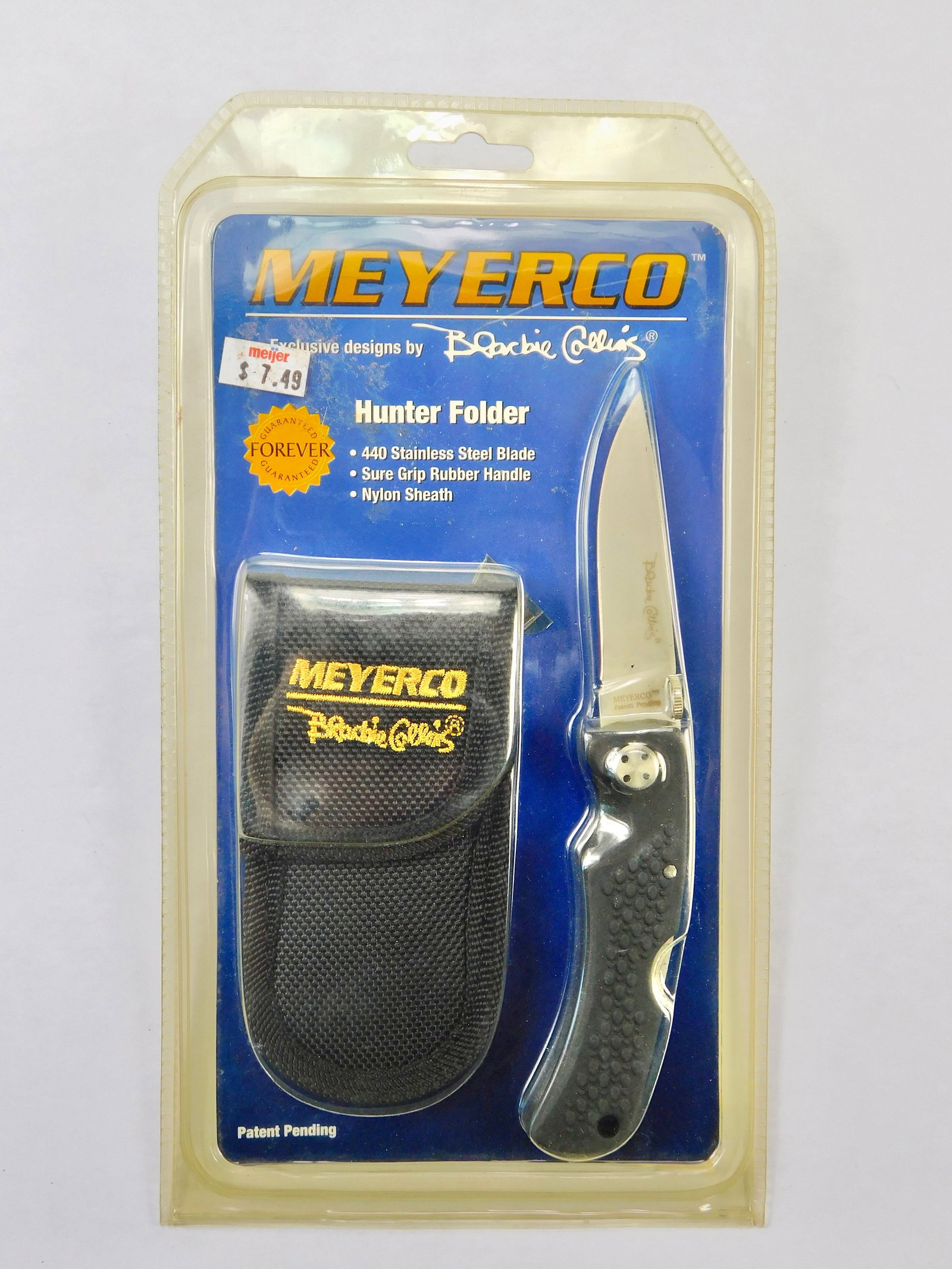 Vintage Meyerco Blackie Collins Design Hunter Folding Pocket Knife: Vintage Meyerco Blackie Collins Design Hunter Folding Pocket Knife. New old stock, sealed.
