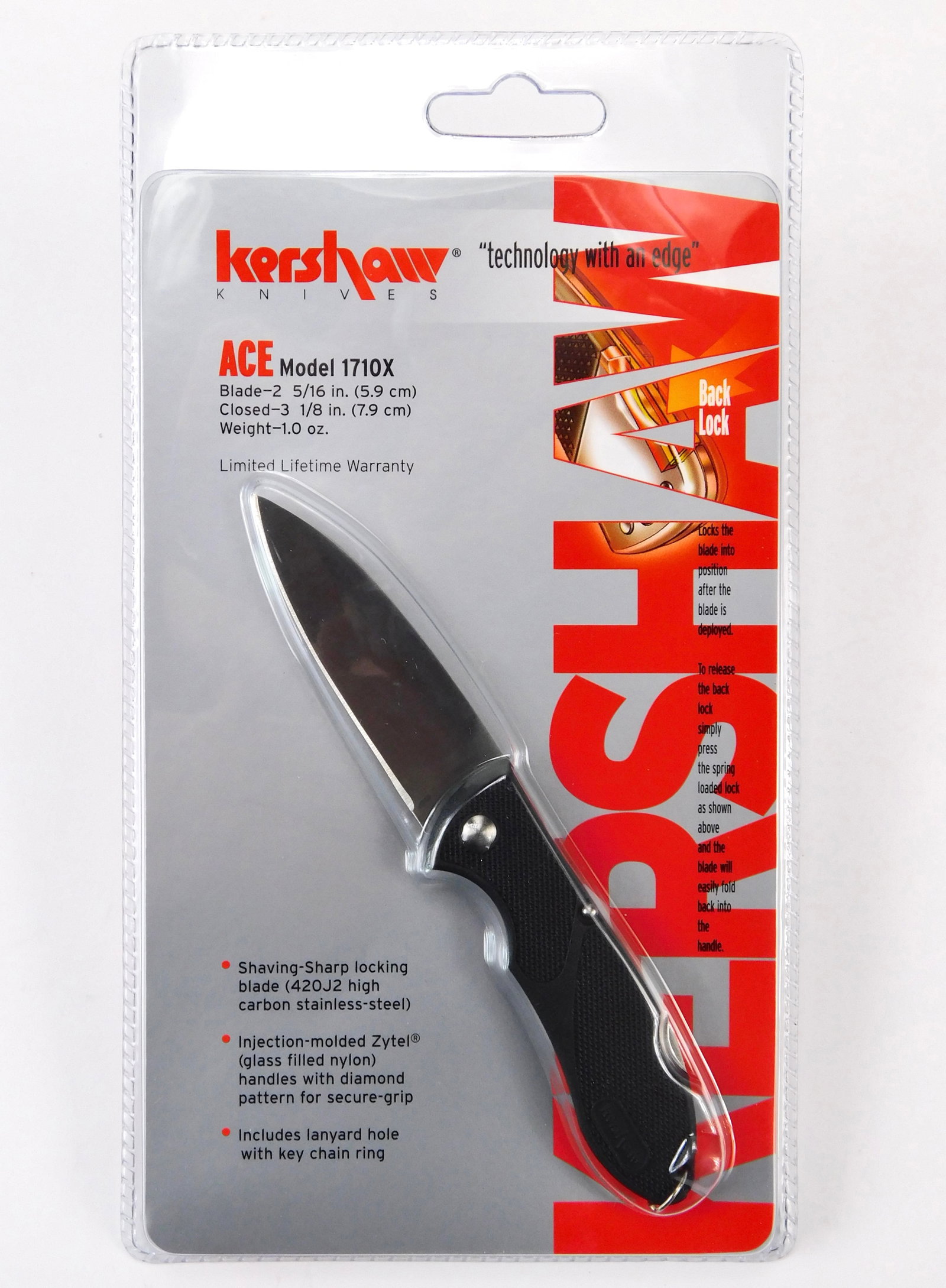 Kershaw Ace Model 1710X Folding Pocket Knife: Kershaw Ace Model 1710X Folding Pocket Knife. New old stock. Made in China.