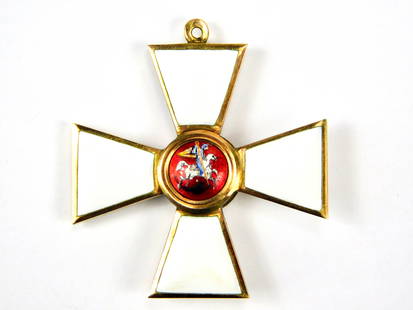 Antique Imperial Russian Russia Gold Enamel Order of St George 4 Class Cross Medal Award: Imperial Russian Gold & Enamel Order of St George, 4th Class, St Petersburg, 1908-1917. LiveAuctioneers is currently displaying only their own expensive shipping options. However, we offer reasonably