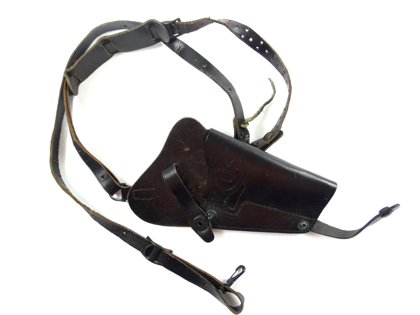 US Vietnam M7 Colt 45 Pistol Gun Leather Shoulder Holster Western Manufacturing: Vintage US Vietnam War M7 Colt 45 Leather Shoulder Holster made by Western Manufacturing Co., San Francisco, Calif. Broken clip, pictured. LiveAuctioneers is currently displaying only their own expens