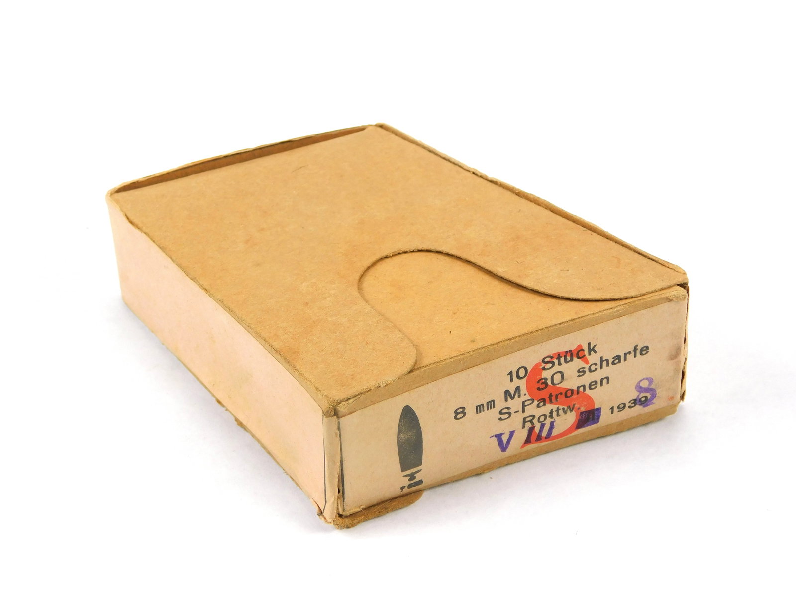 German Austrian WW2 Steyr Mannlicher 8 X 56 10 Round Ammo Box w Clips: German Austrian WW2 Steyr Mannlicher 8 X 56 10 Round Ammo Box with Clips. Any surplus ammunition is sold as collectible ammunition. It is your responsibility to use due diligence to inspect each round