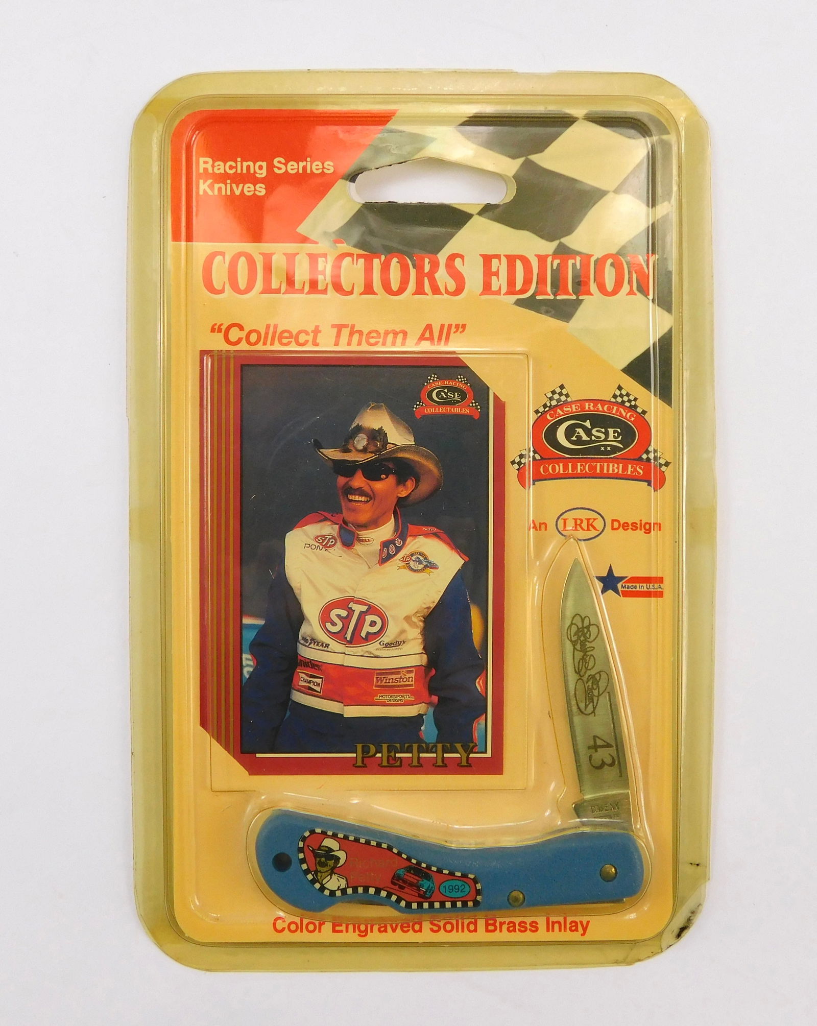 US 1992 Case XX Racing Series Richard Petty Collector’s Folding Pocket Knife: Vintage US 1992 Case XX Racing Series Richard Petty Collector’s Folding Pocket Knife. New old stock, sealed. LiveAuctioneers is currently displaying only its own expensive shipping options. Howe