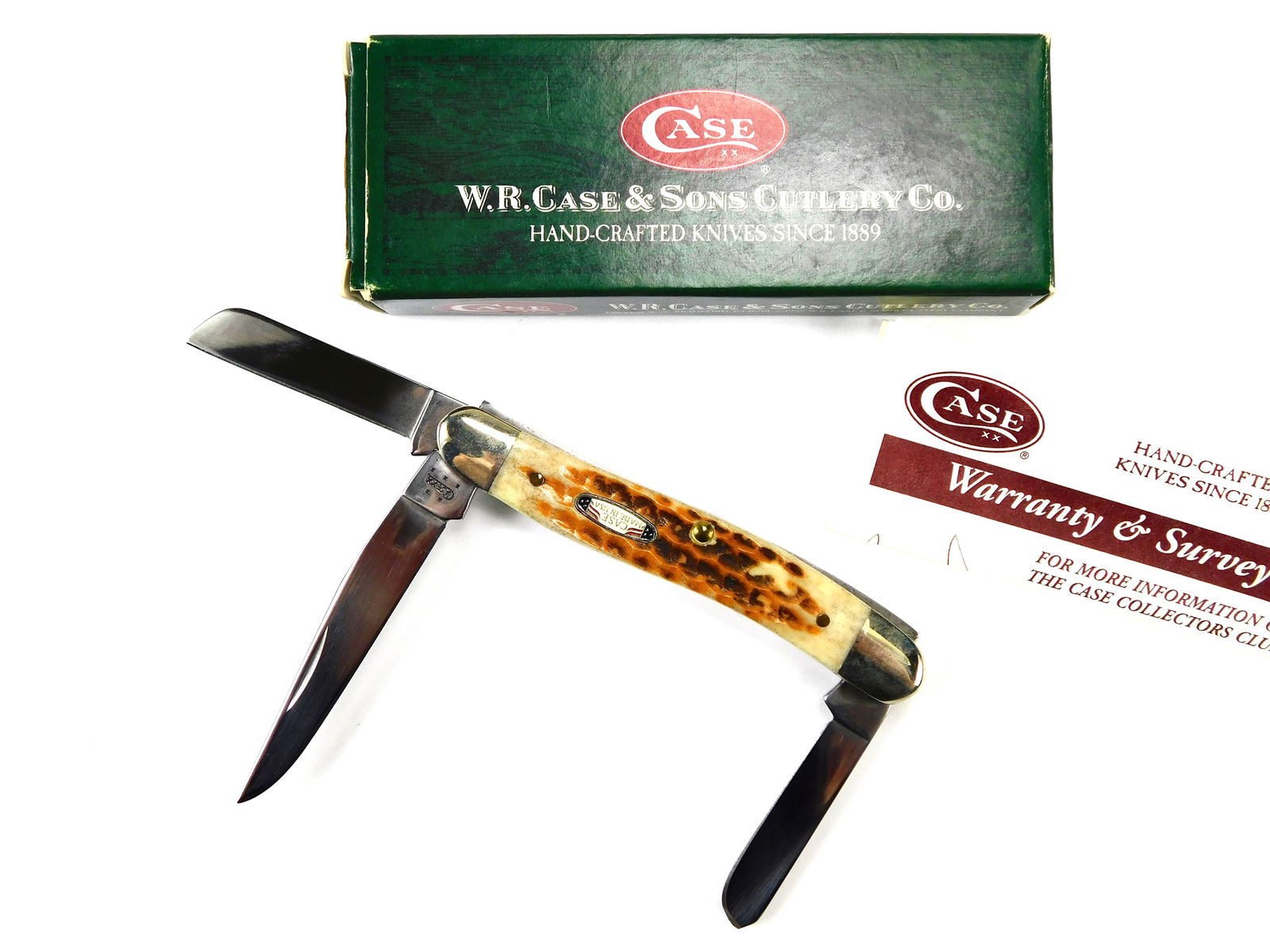 US 2005 Case XX 6318 SS Stockman 3 Blade Folding Pocket Knife: US 2005 Case XX 6318 SS Stockman 3 Blade Folding Pocket Knife with Box. New old stock. Measurements are pictured. LiveAuctioneers is currently displaying only its own expensive shipping options. Howev