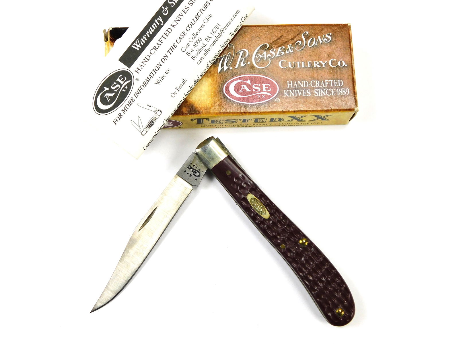 US 2011 Case XX Tested 61048 SS Utility Brown Folding Pocket Knife: US 2011 Case XX Tested 61048 SS Utility Brown Folding Pocket Knife with Box. New old stock. Measurements are pictured. LiveAuctioneers is currently displaying only its own expensive shipping options.