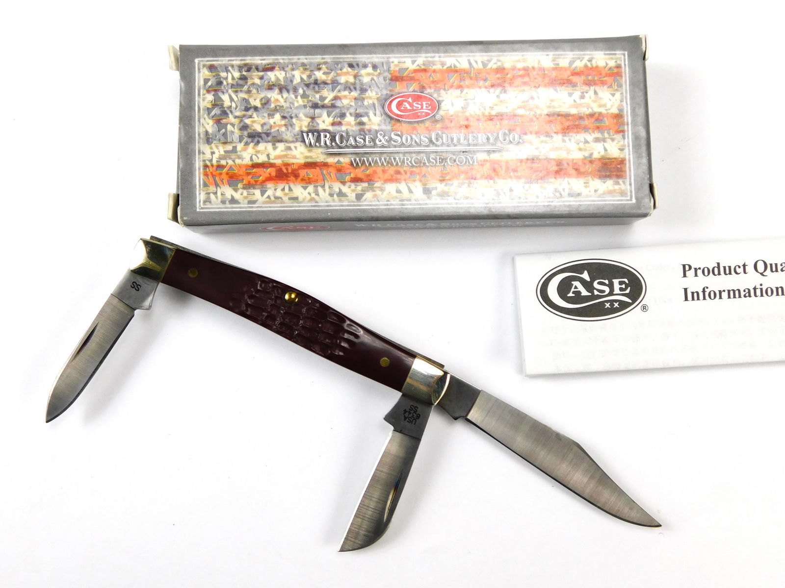US 2014 Case XX Tested 6344 SS Stockman Brown Folding Pocket Knife: US 2014 Case XX Tested 6344 SS Stockman Brown Folding Pocket Knife with Box. New old stock. Measurements are pictured. LiveAuctioneers is currently displaying only its own expensive shipping options.
