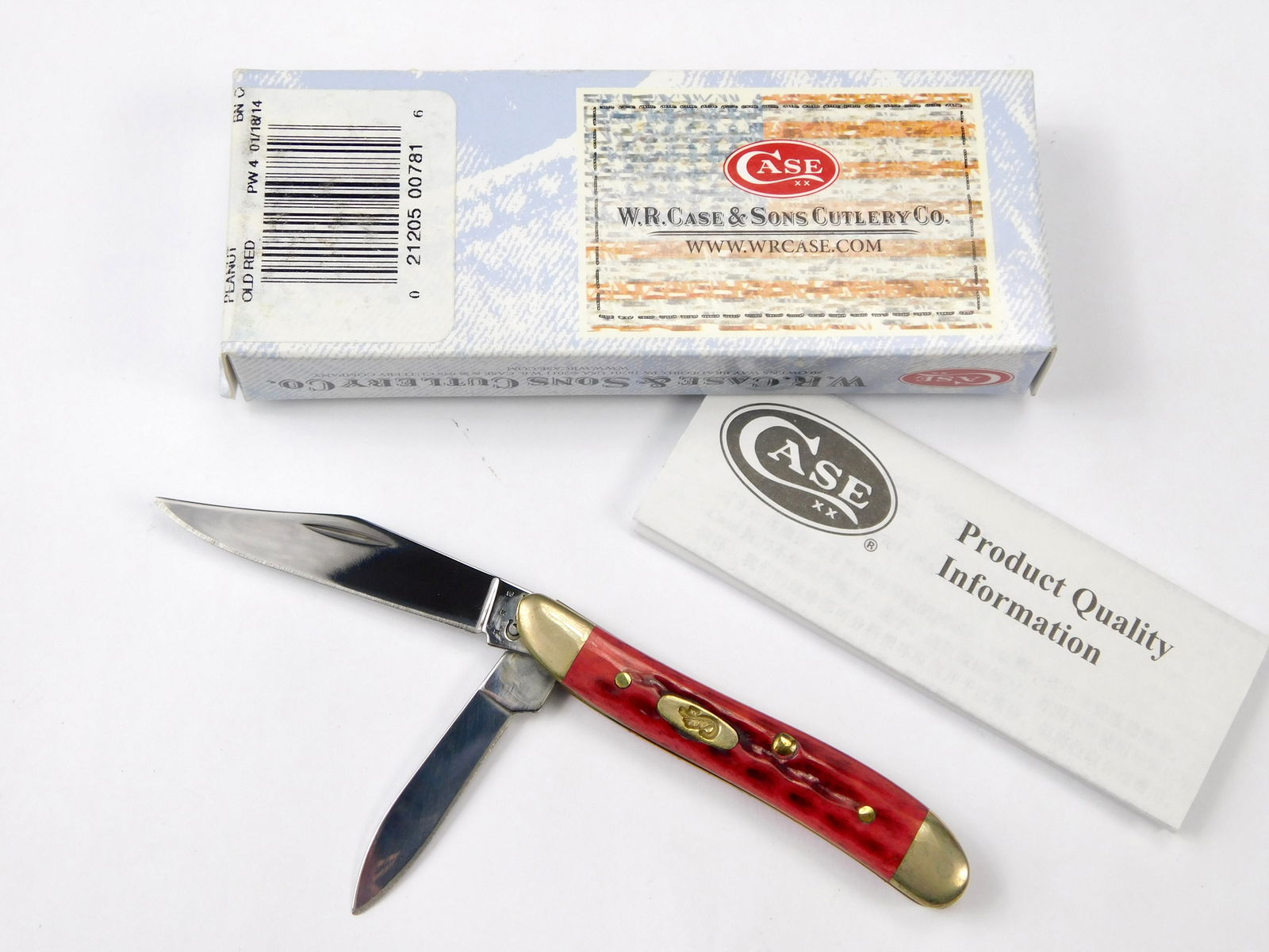 US 2014 Case XX Tested 6220 SS Peanut Old Red Folding Pocket Knife: US 2014 Case XX Tested 6220 SS Peanut Old Red Folding Pocket Knife with Box. New old stock. Measurements are pictured. LiveAuctioneers is currently displaying only it's own expensive shipping options.