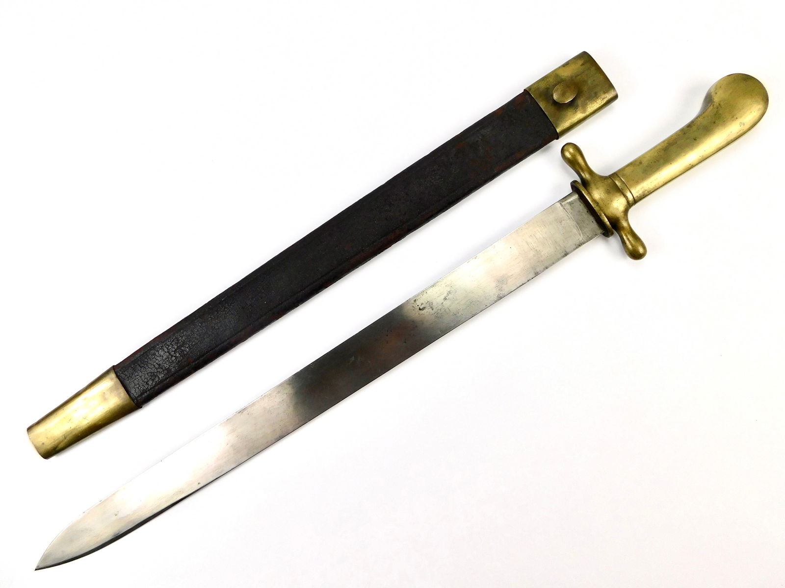 German Germany Antique Pre WW1 Short Sword Dagger w/ Scabbard: German Pre WW1 Short Sword with Scabbard. Solid. 24 1/8" total length. The blade is 18 3/4".LiveAuctioneers is currently displaying only it's own expensive shipping options. However, we offer reasonab