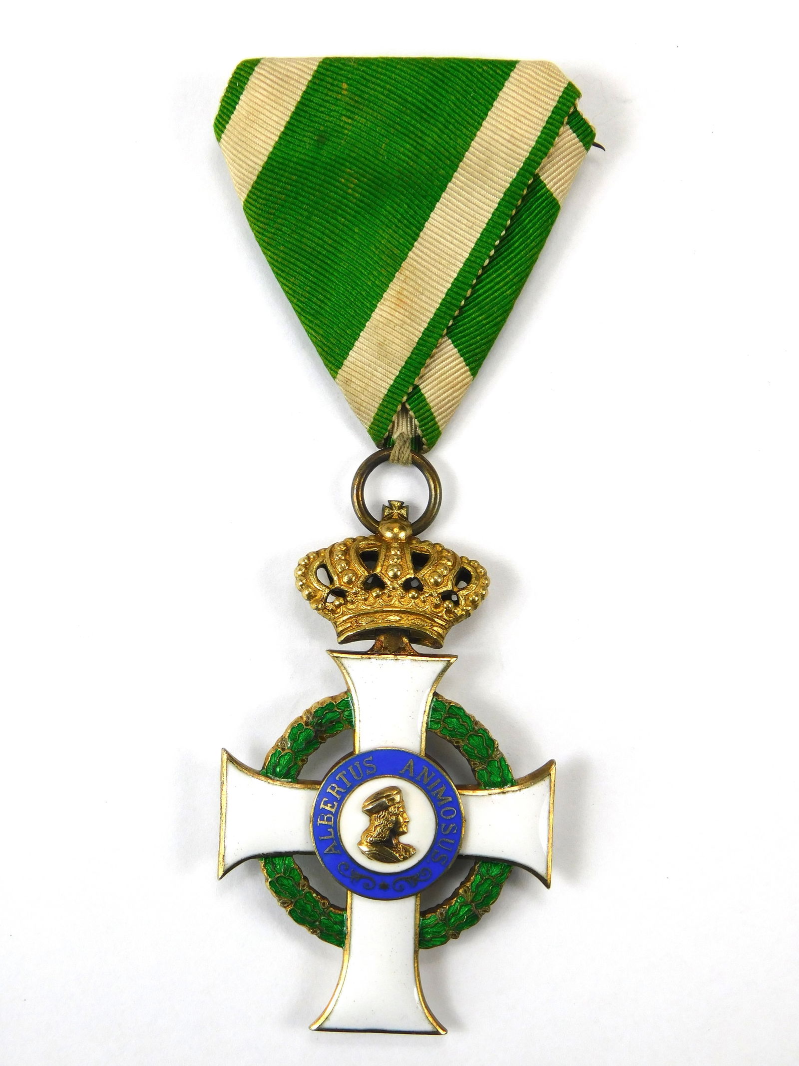 German Knight's Cross with Crown of the Royal Saxon Order of Albrecht 1st Class (1 of 15)