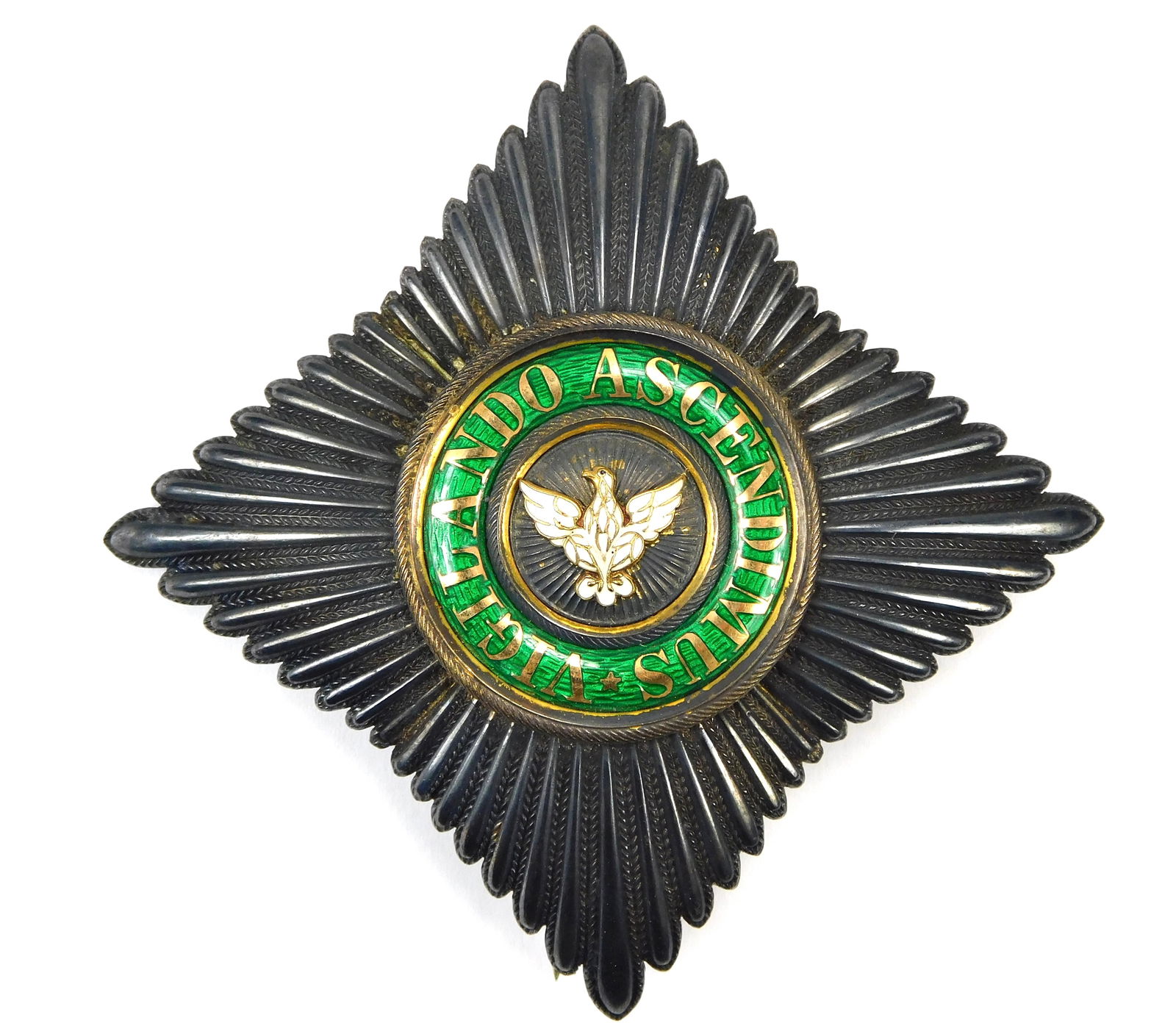 Imperial German Kingdom of Saxony White Falcon Order Commander Cross Breast Star (1 of 10)