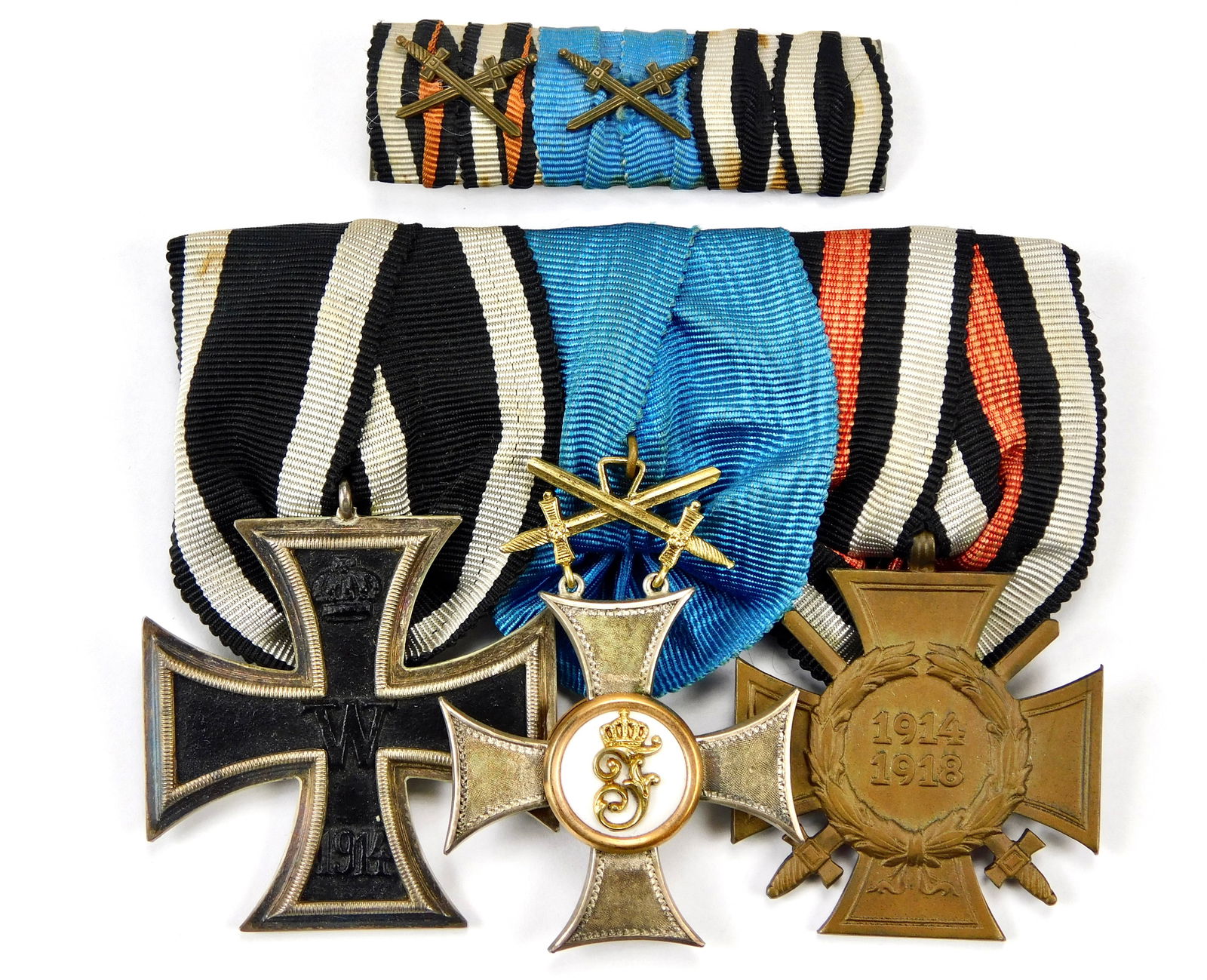 Imperial German Württemberg Medal Bar w/ Friedrich Order Iron Cross (1 of 14)