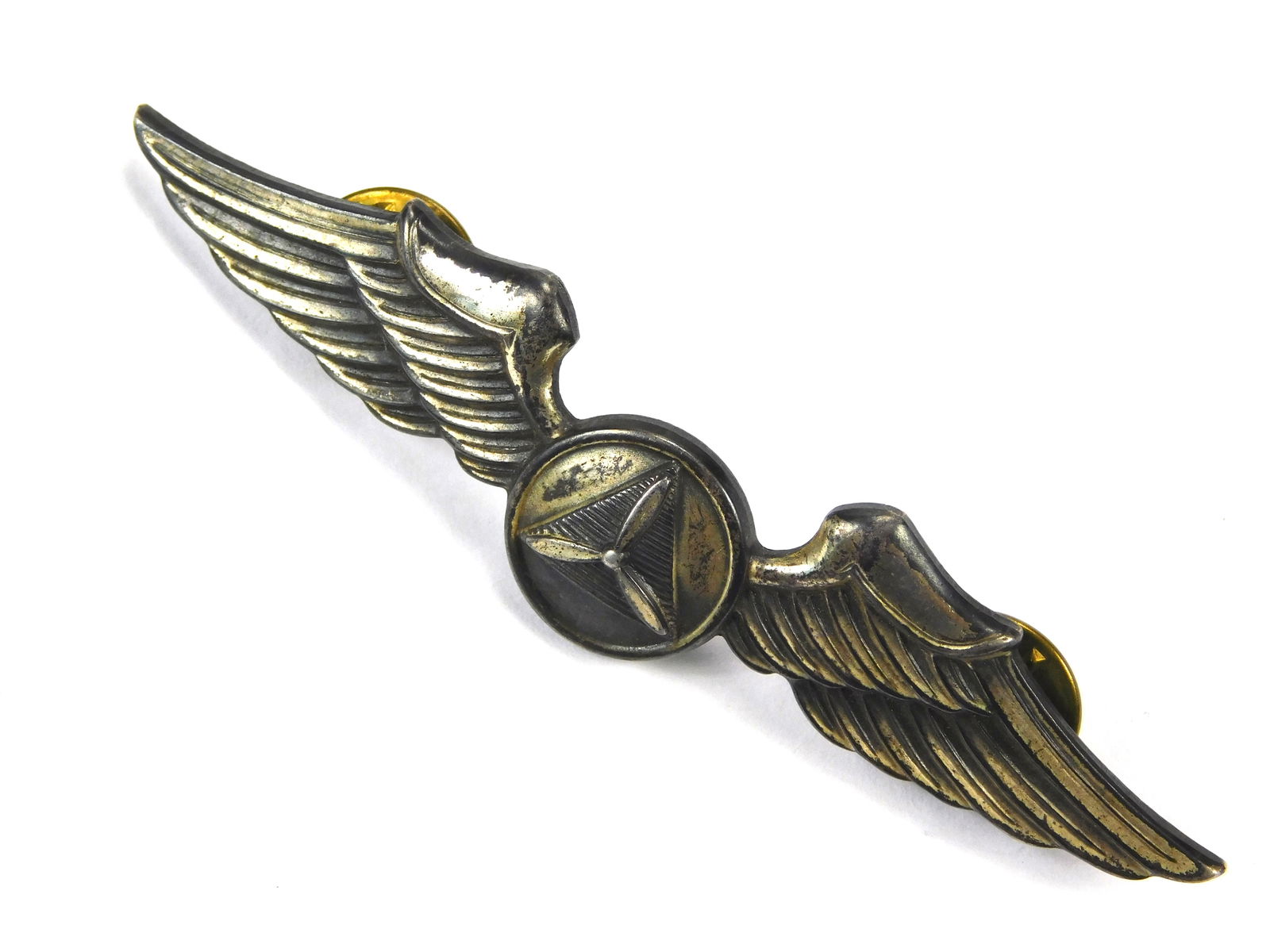 Vintage US Civil Air Patrol Sterling Silver Pilot Aviator Wings Badge Pin (1 of 5)