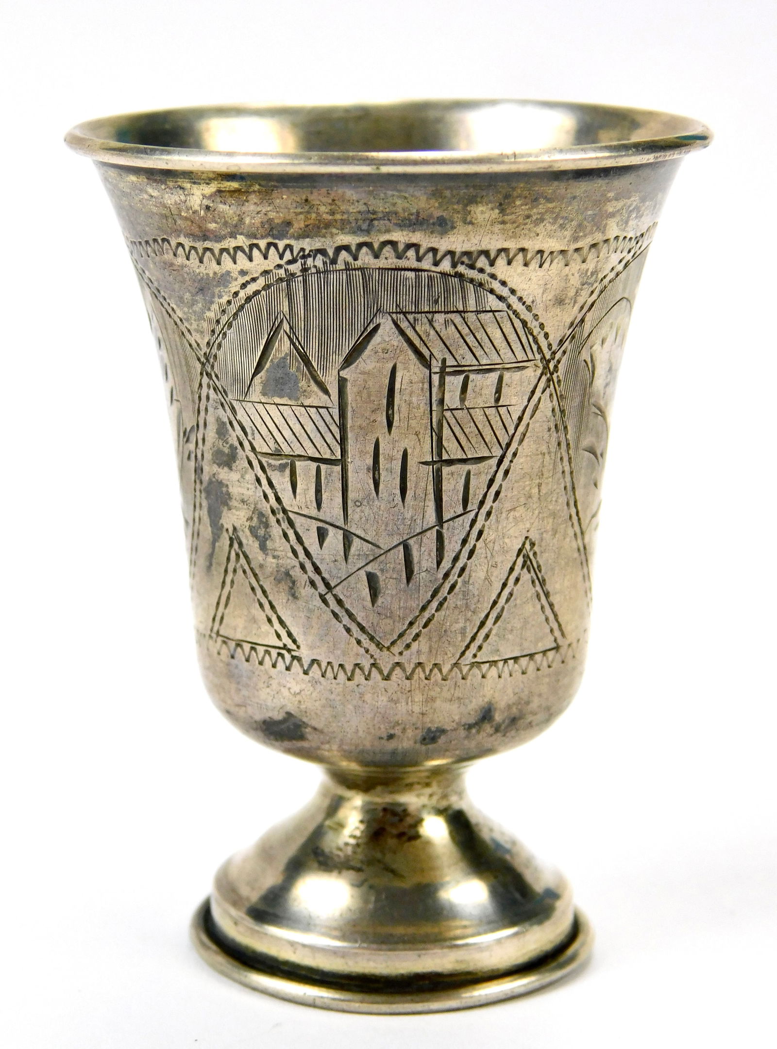 Imperial Russian Silver Vodka Cup Engraved 26g (1 of 10)