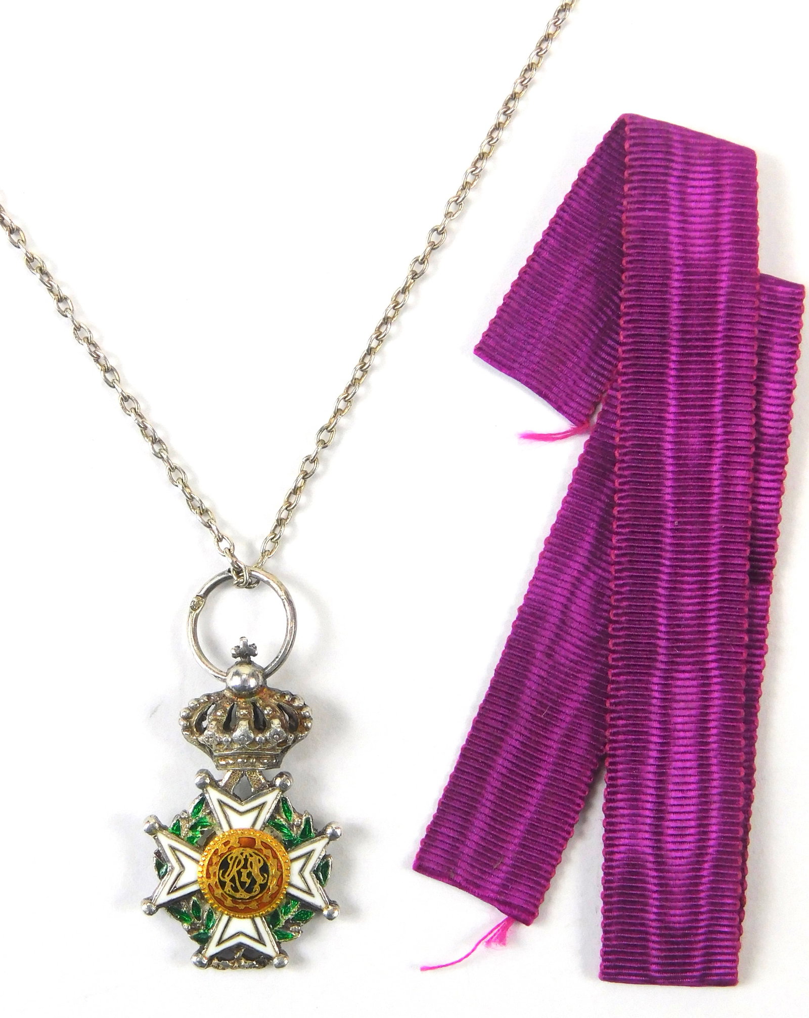 Belgian Belgium Officer's Cross of Order of Leopold I Miniature: In-House Shipping. Belgian Officer's Cross of the Order of Leopold I Miniature.