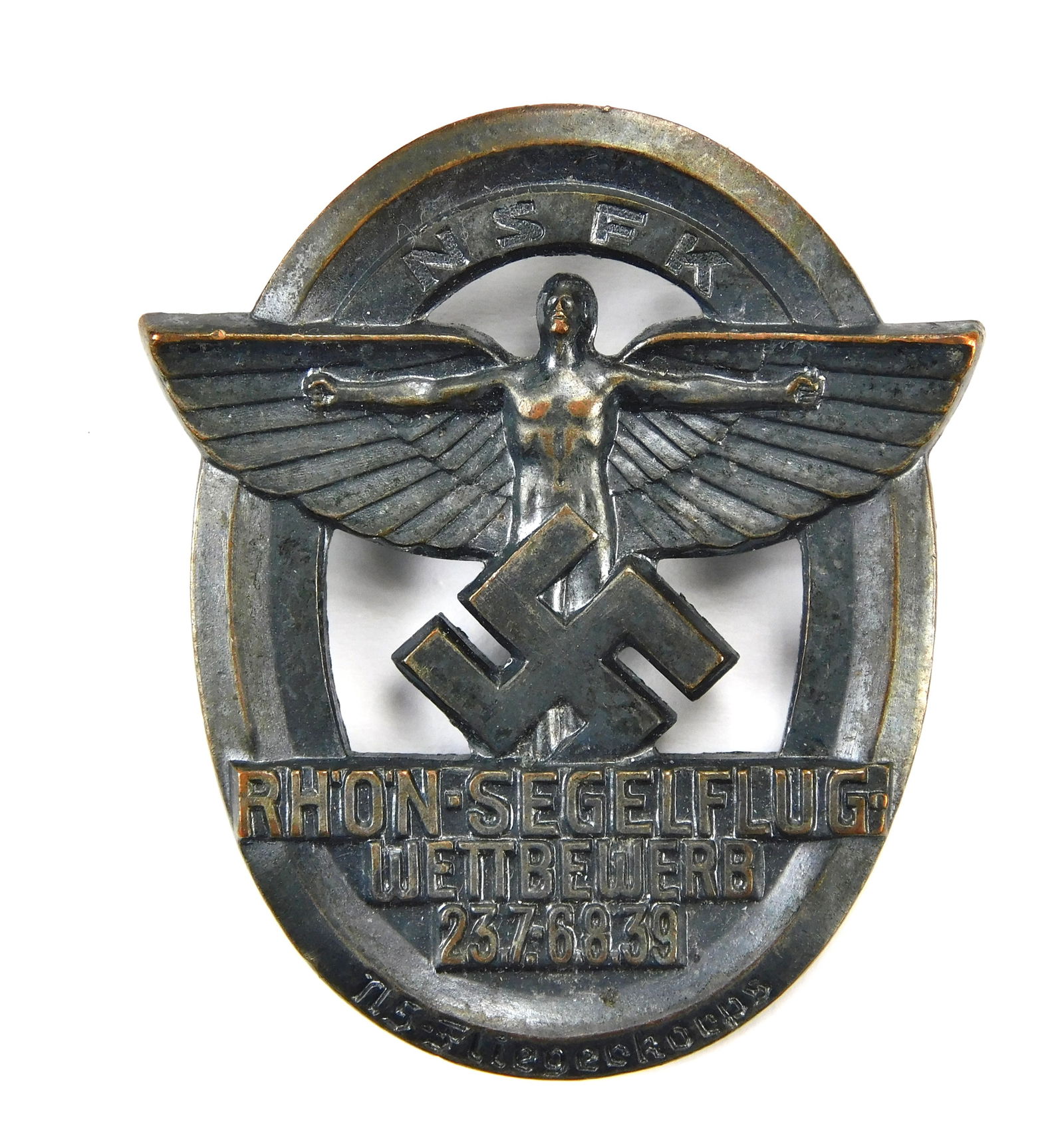 German NSFK Rhön Segelflug Mitteleberg 1939 Glider Flight Badge by Bremer Kuxhown (1 of 6)