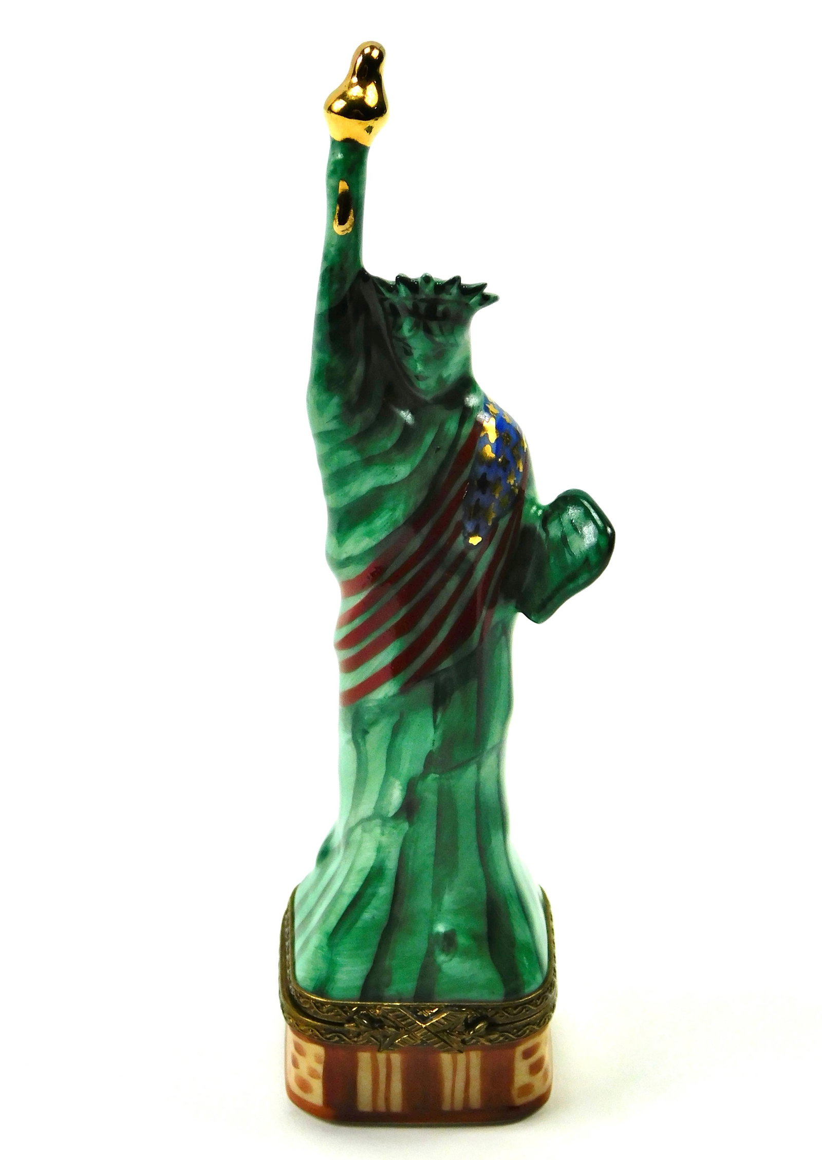 La Vie en Rose Limoges France Statue of Liberty NYC Porcelain Trinket Box (1 of 6)