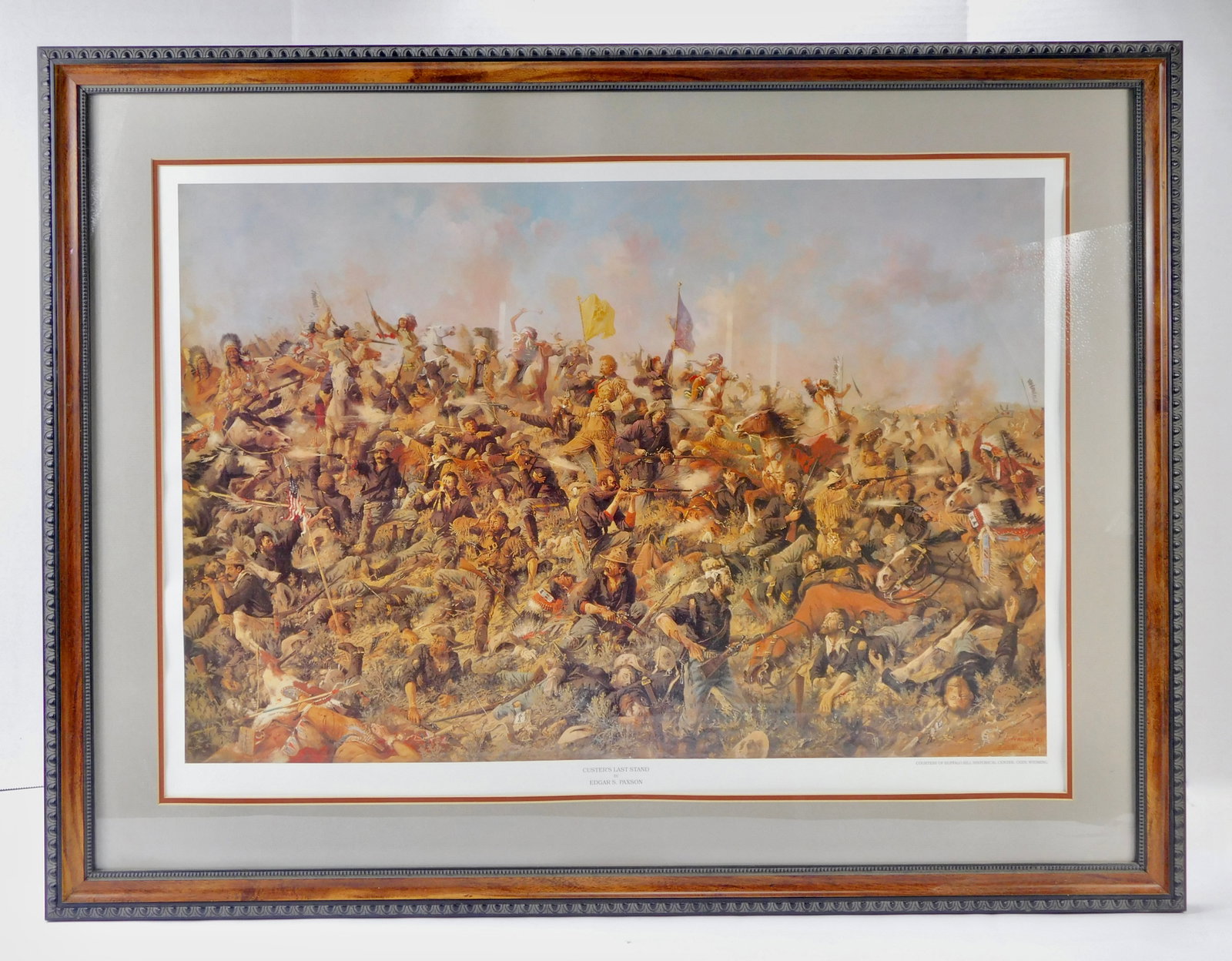 Large Custer's Last Stand by Edgar Samuel Paxson Custom Framed Colored Print Poster (1 of 12)