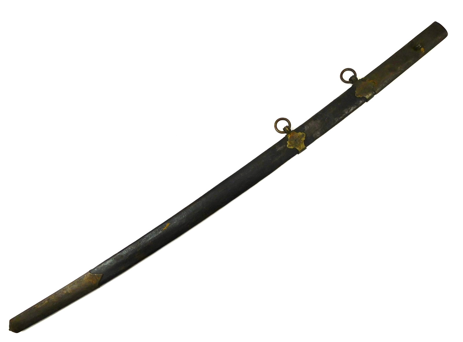 Antique 19 Century Turkish Middle East Shamshir Officer Sword Scabbard Sheath (1 of 13)