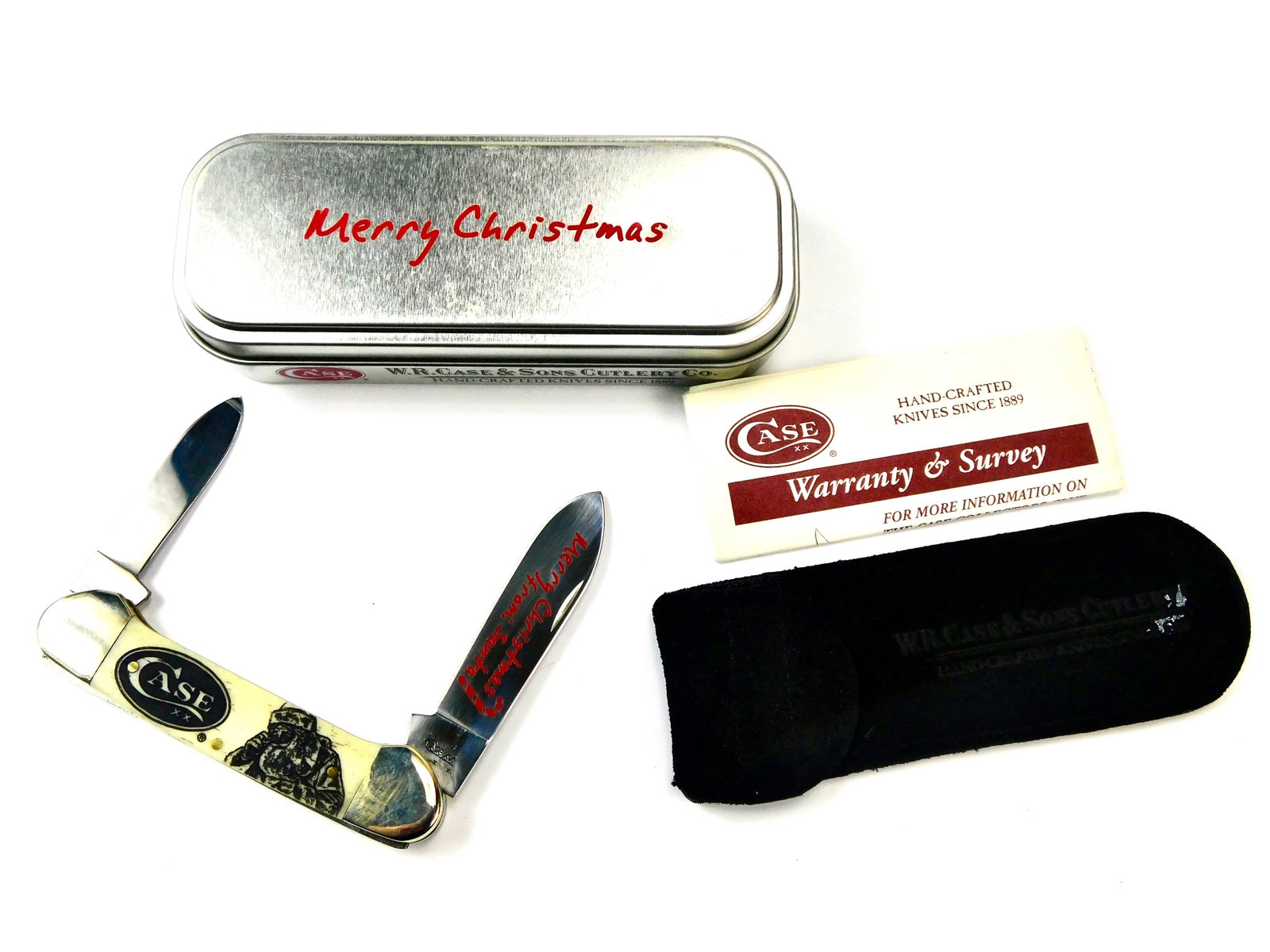 US 2004 Case XX Canoe 62131 Merry Christmas Natural Folding Pocket Knife (1 of 17)