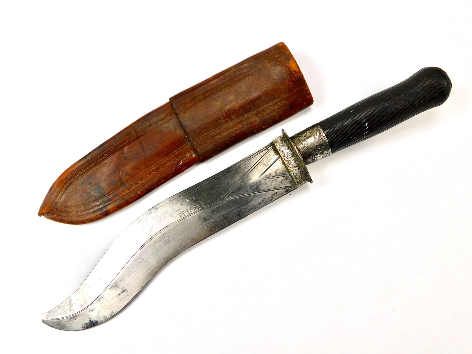 Antique 19 Century British English RODJERS Unusual Silver Curved Knife (1 of 20)