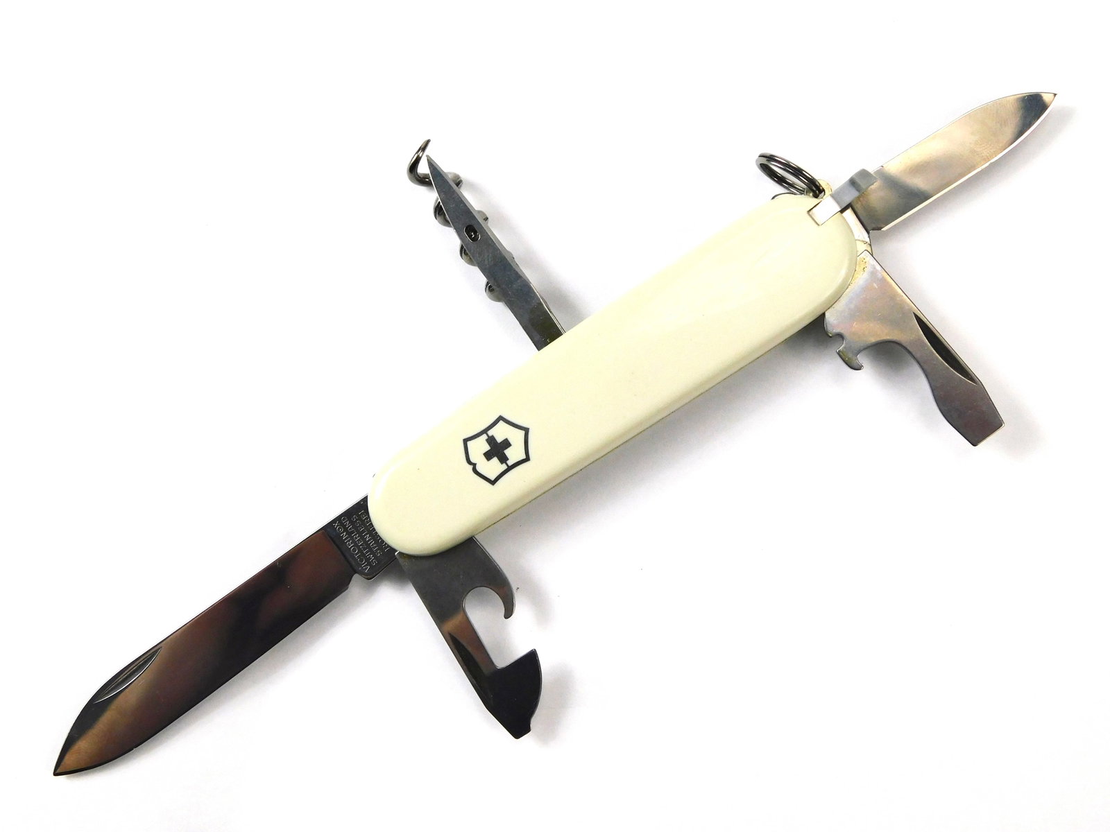 Victorinox Swiss Army Vintage Spartan PS White Gray Handle Folding Pocket Knife (1 of 13)
