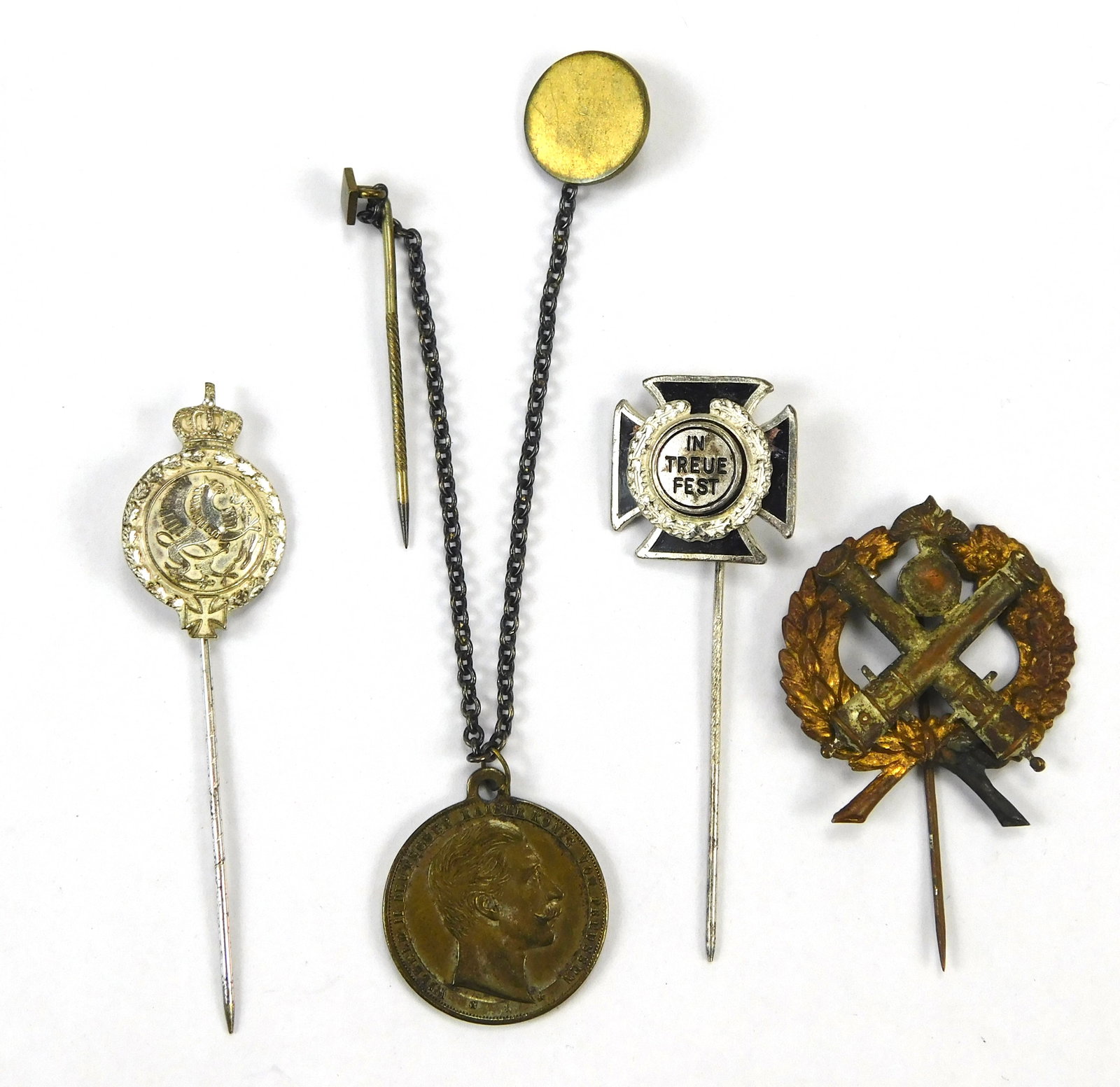 Antique German Austrian WW1 Set of 4 Mini Medal Stick Pin Badge Award: In-House Shipping. German or Austrian WW1 Set of 4 Medals.