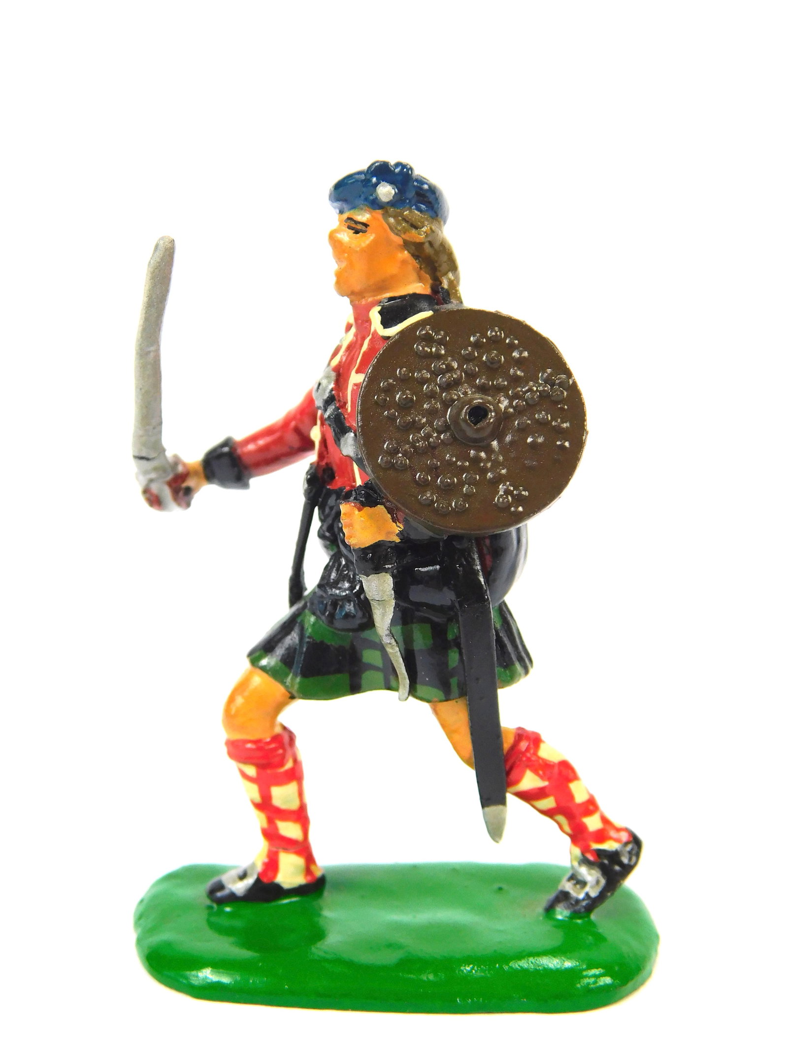 Vintage Colored Toy Soldier Figurine. Valiant, British Scottish Highlander: Vintage Colored Toy Soldier Figurine. Valiant, British Scottish Highlander