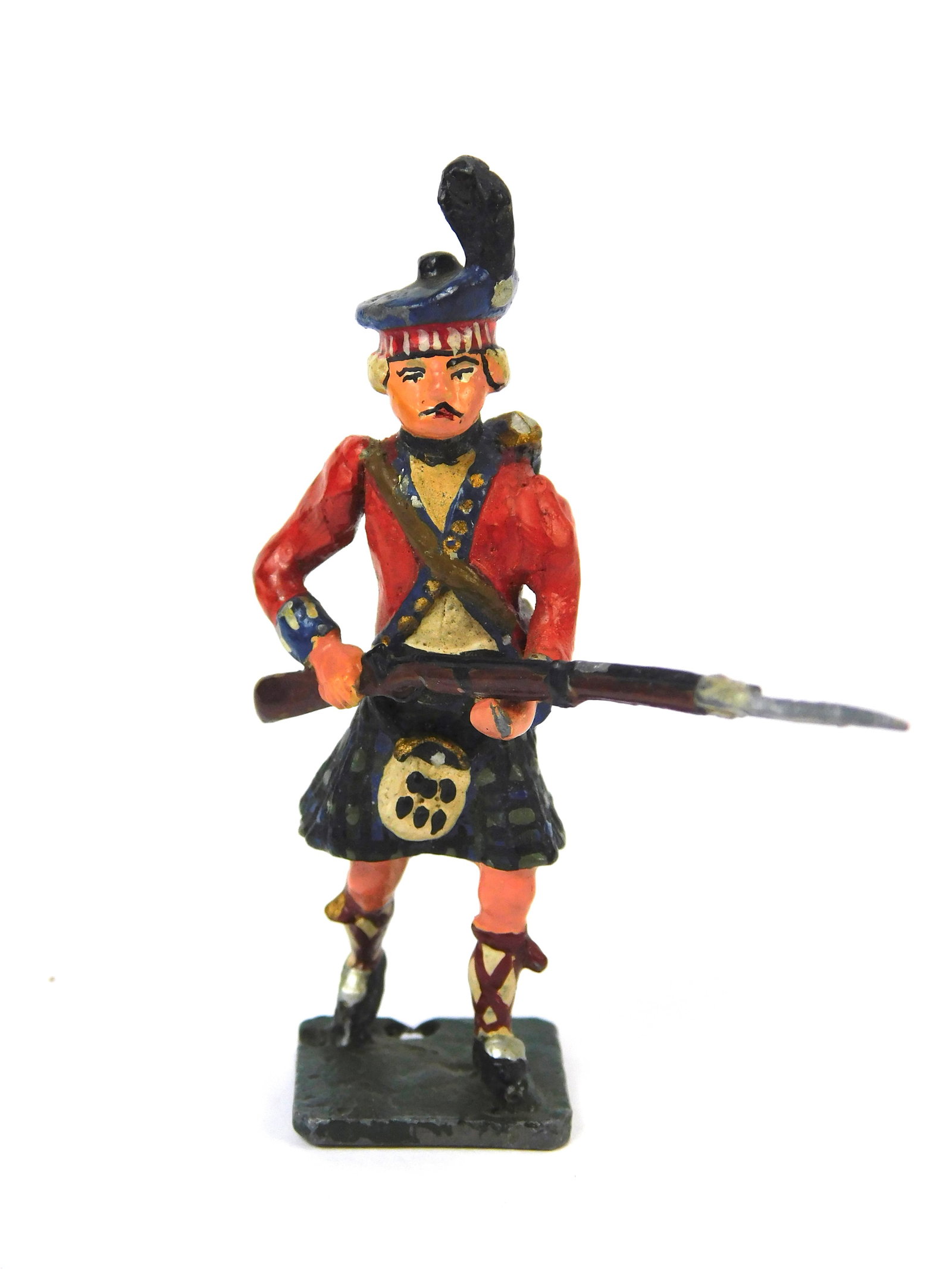 Vintage Painted Toy Soldier Figurine British Scottish Highlander: Vintage Painted Toy Soldier Figurine, British Scottish Highlander